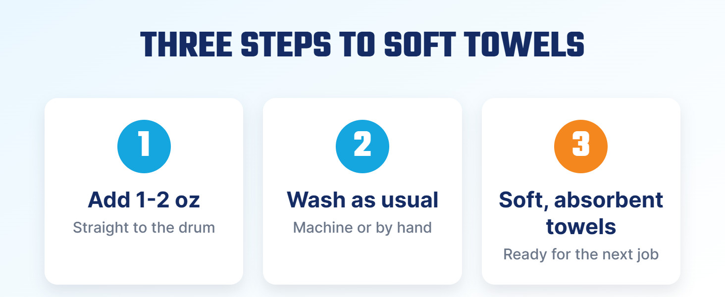 Microfiber Wash & Towel Detergent, Deep Clean, Orange, 16 oz | Concentrated