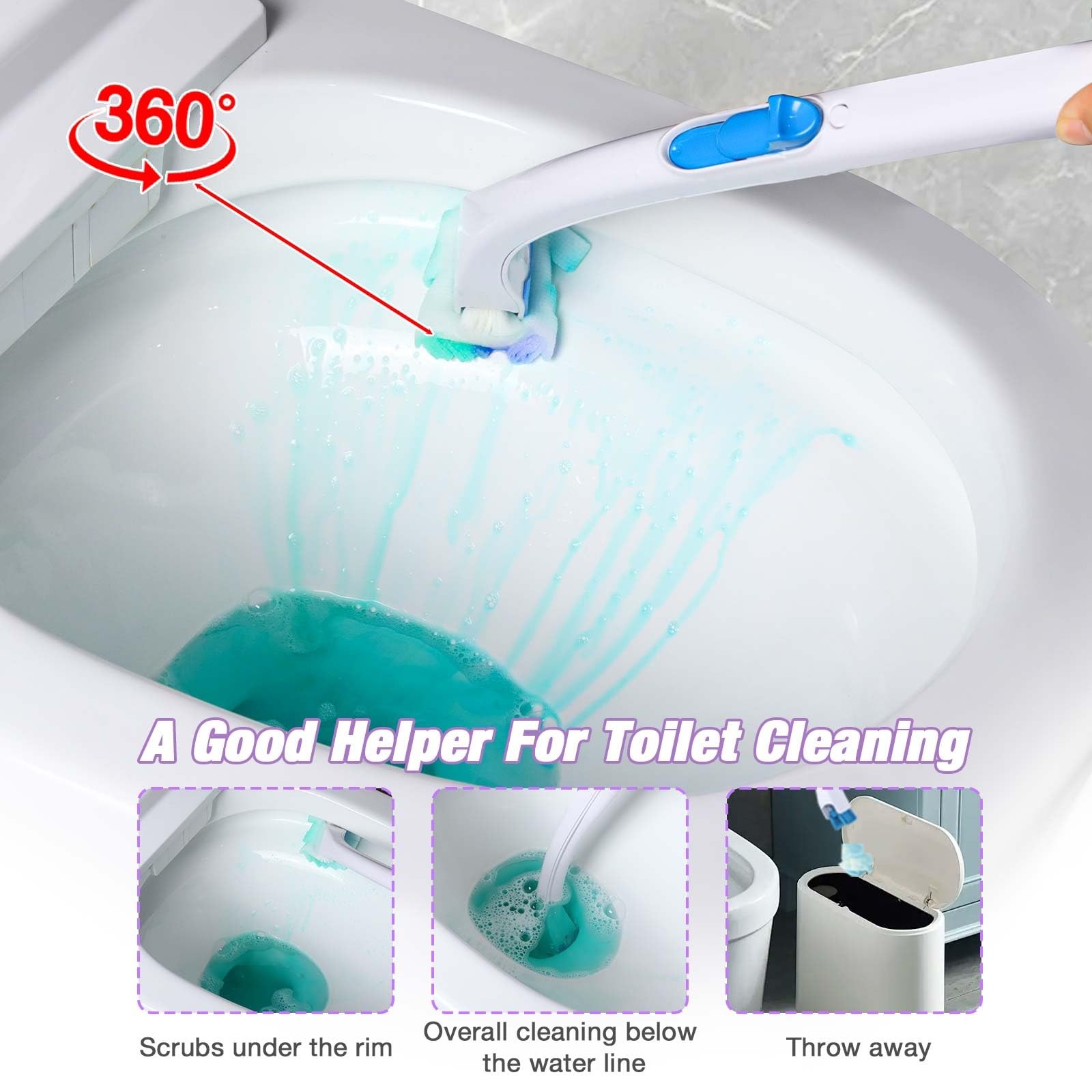 Cleaner with 48ct Flushable Refills, Lavender Scent