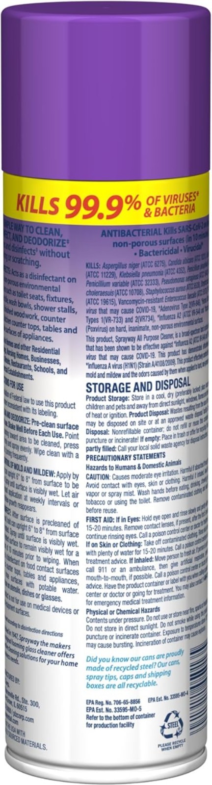 All Purpose Cleaner with Lavender Scent, 19oz, Pack of 6 | Foaming Action, Cl…