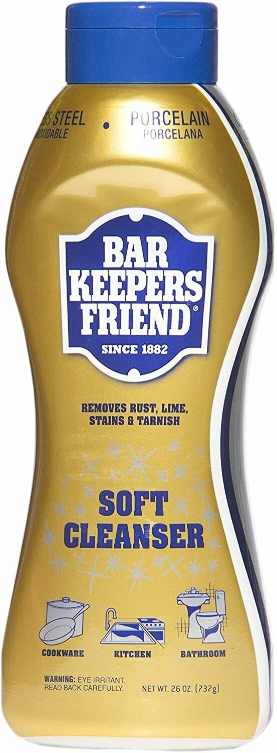 Bar Keepers Friend Soft Cleanser (26 oz – English/Spanish) – Multipurpose…