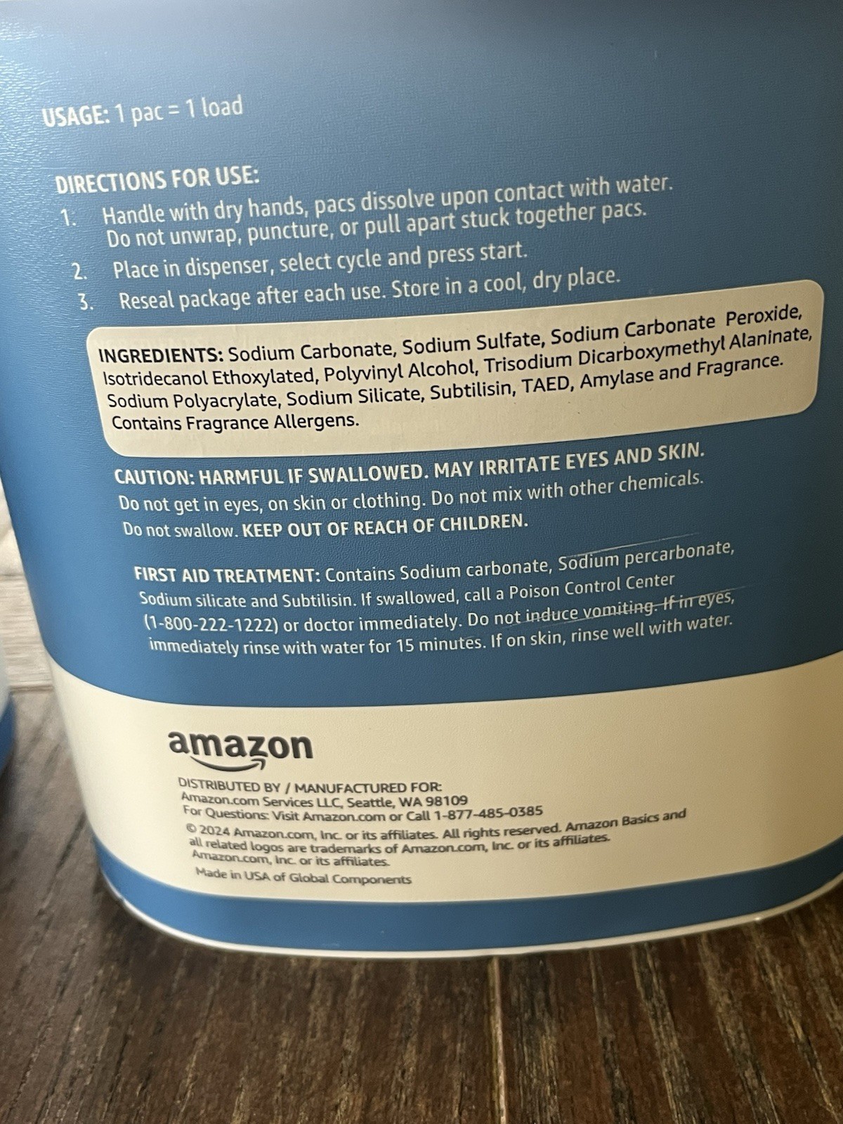Amazon Basics Dishwasher Detergent Pacs Fresh Scent, 170 (2 x 85) Count Pods NEW
