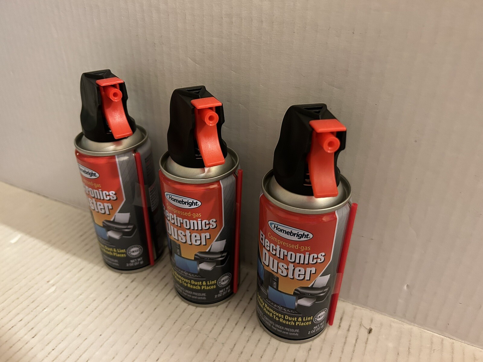 (3) Homebright Compressed-gas Electronics Duster Safely Removes Dust & Lint 2 oz