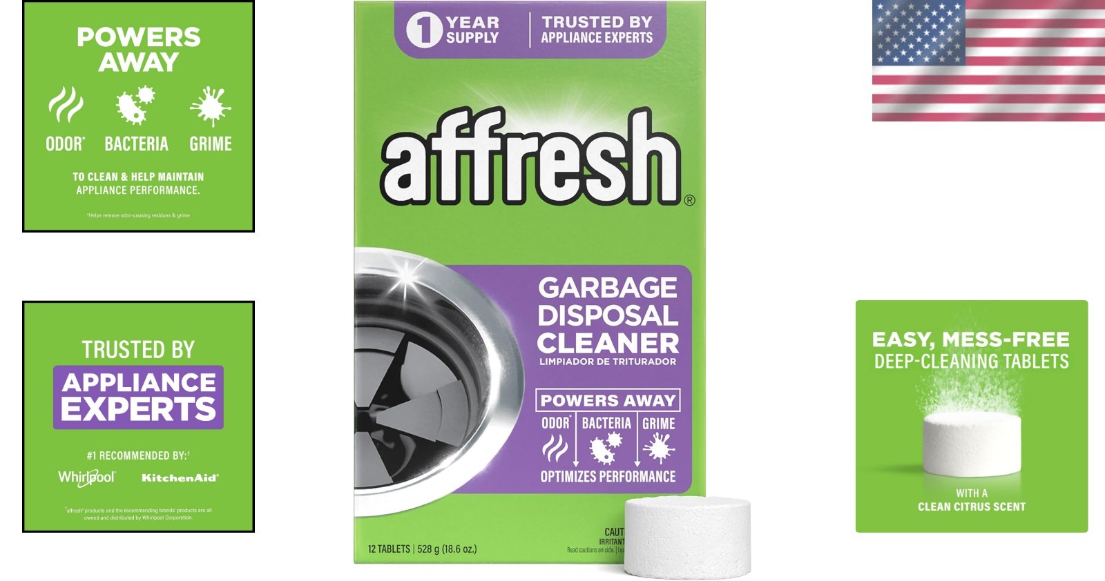Citrus-Scented Garbage Disposal Cleaner – 12 Tablets for -Round Freshness