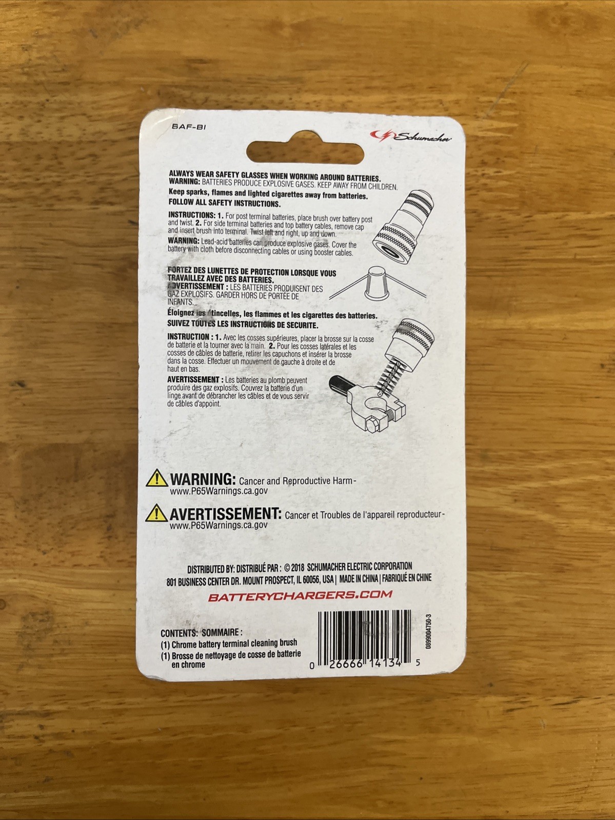Schumacher Electric Battery Terminal Cleaning Brush, Removes Buildup from Top