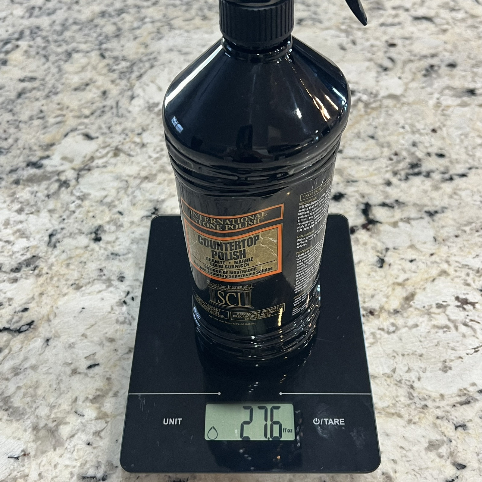 USED 80% Full SCI International Stone Polish Countertop 32 fl oz Granite Marble