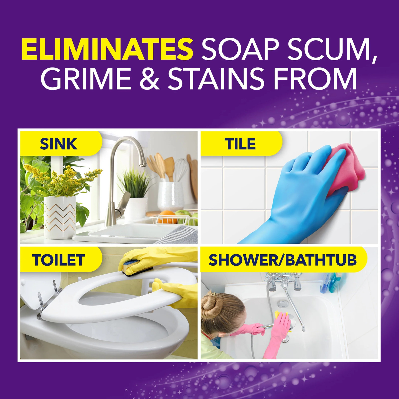 OxiClean Foam-Tastic Foaming Bathroom Cleaner, Removes Soap Scum, Grime & Stains