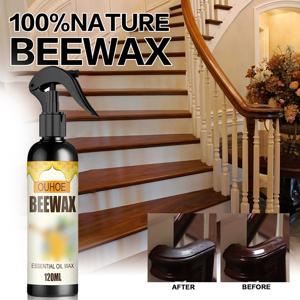 1-3× Natural Bee Wax Furniture Polish Spray w/ Tool Micro-Molecularized Beeswax