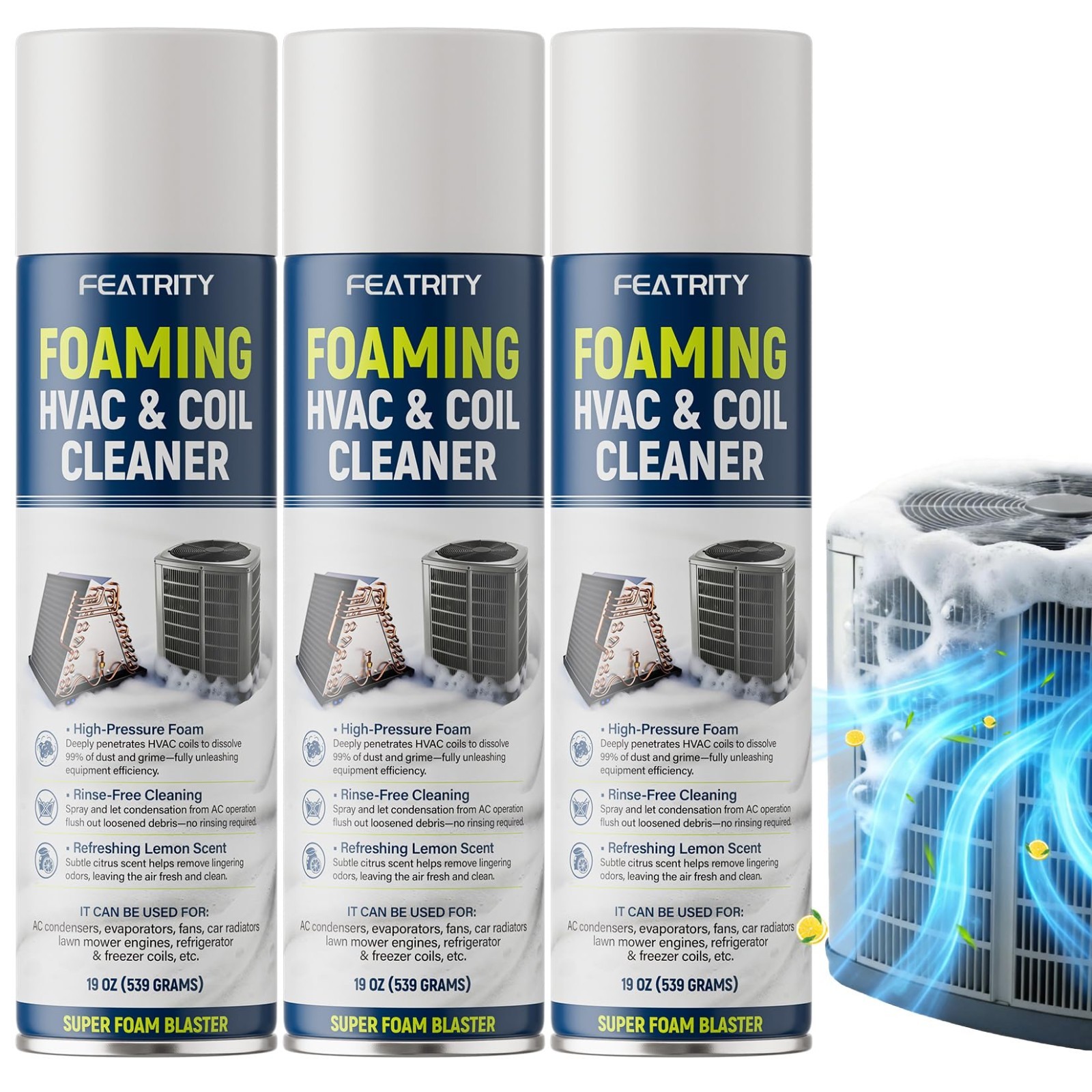 Foaming AC Coil Cleaner – Deep-Penetrating No-Rinse Foam for Evaporator & Conden
