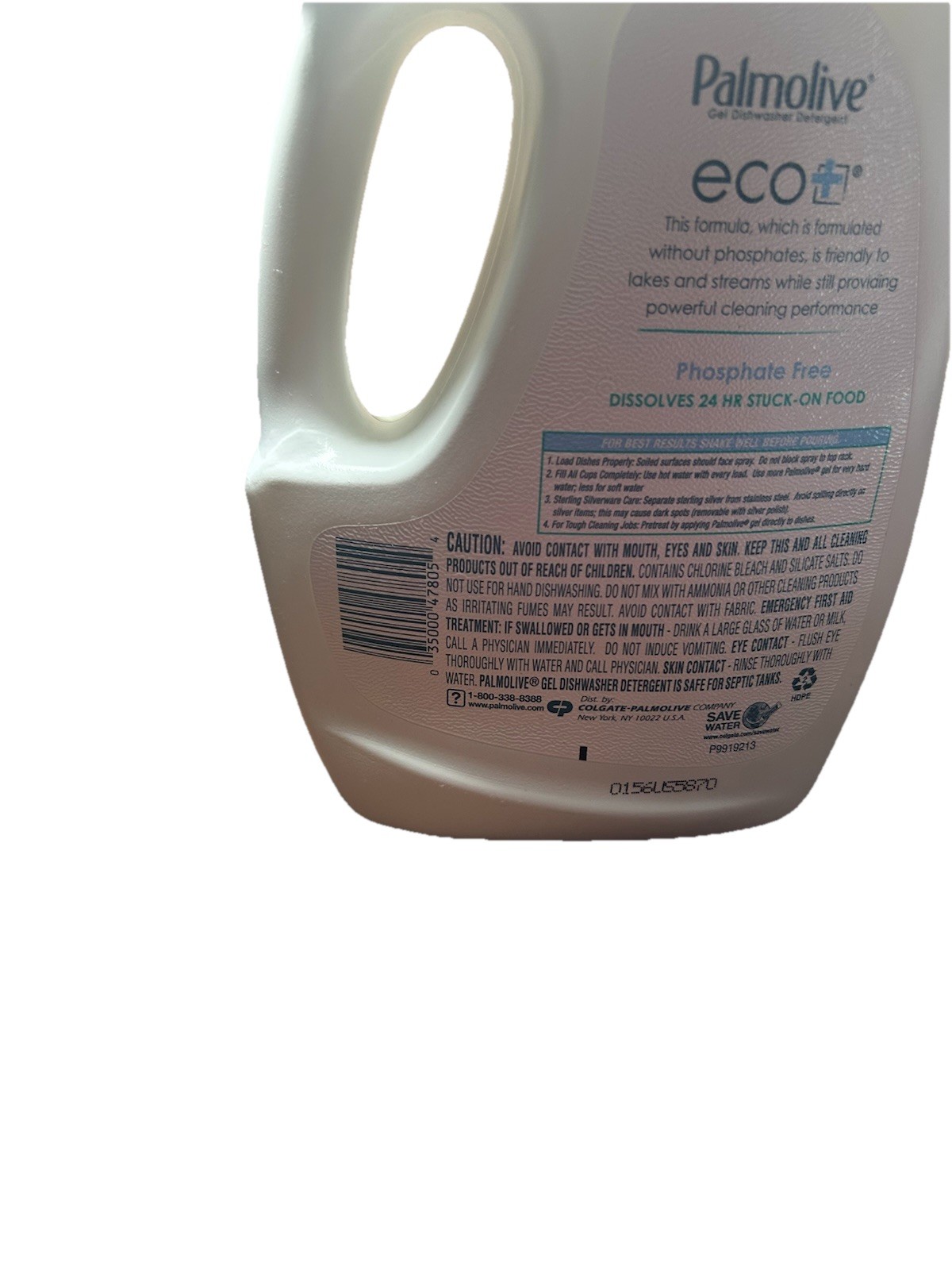 Palmolive Eco Plus Gel Dishwasher Detergent Lemon Splash 45 oz Discontinued