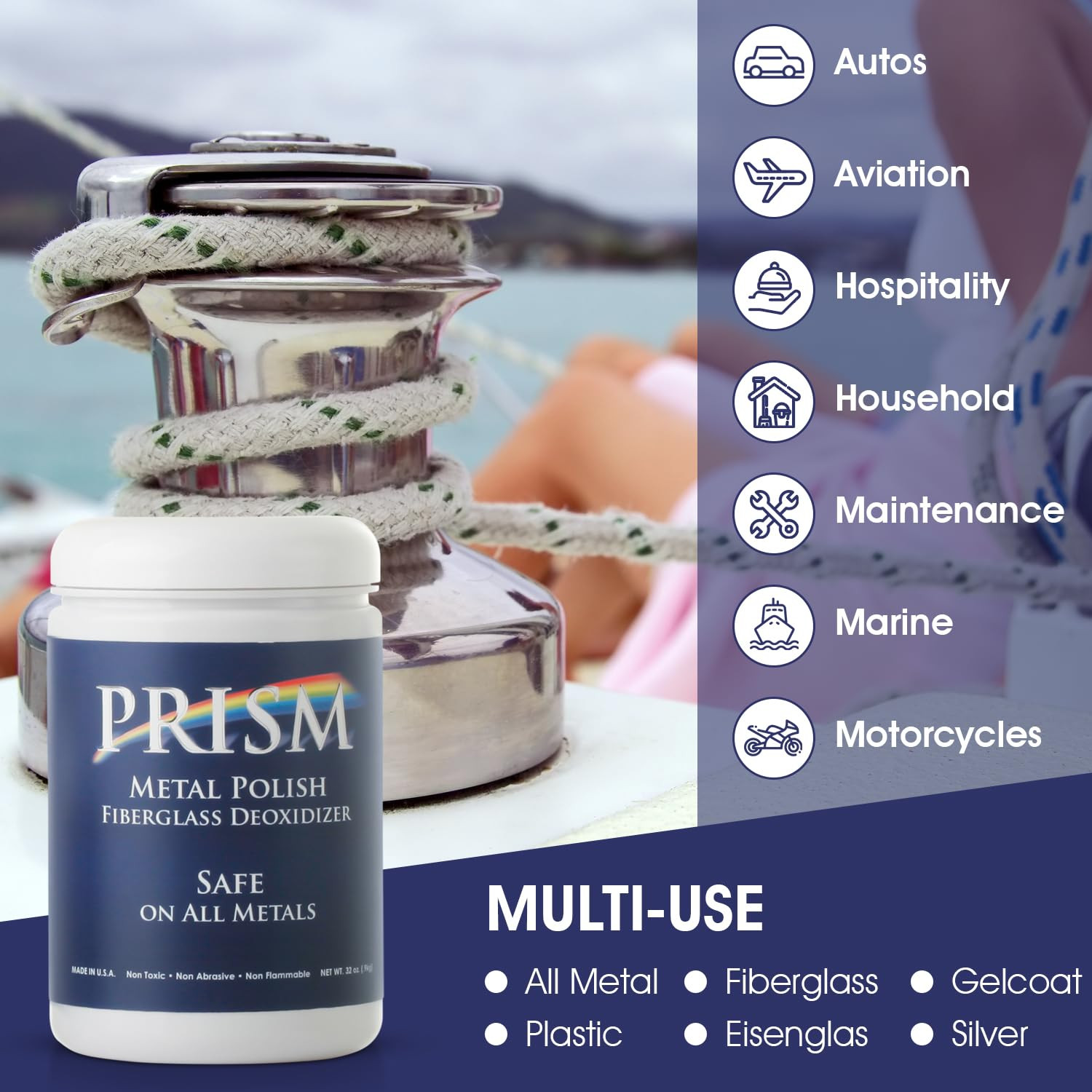 Metal Polish 32 Oz – Achieve a Brilliant Shine on Aluminum, Chrome, Stainless St