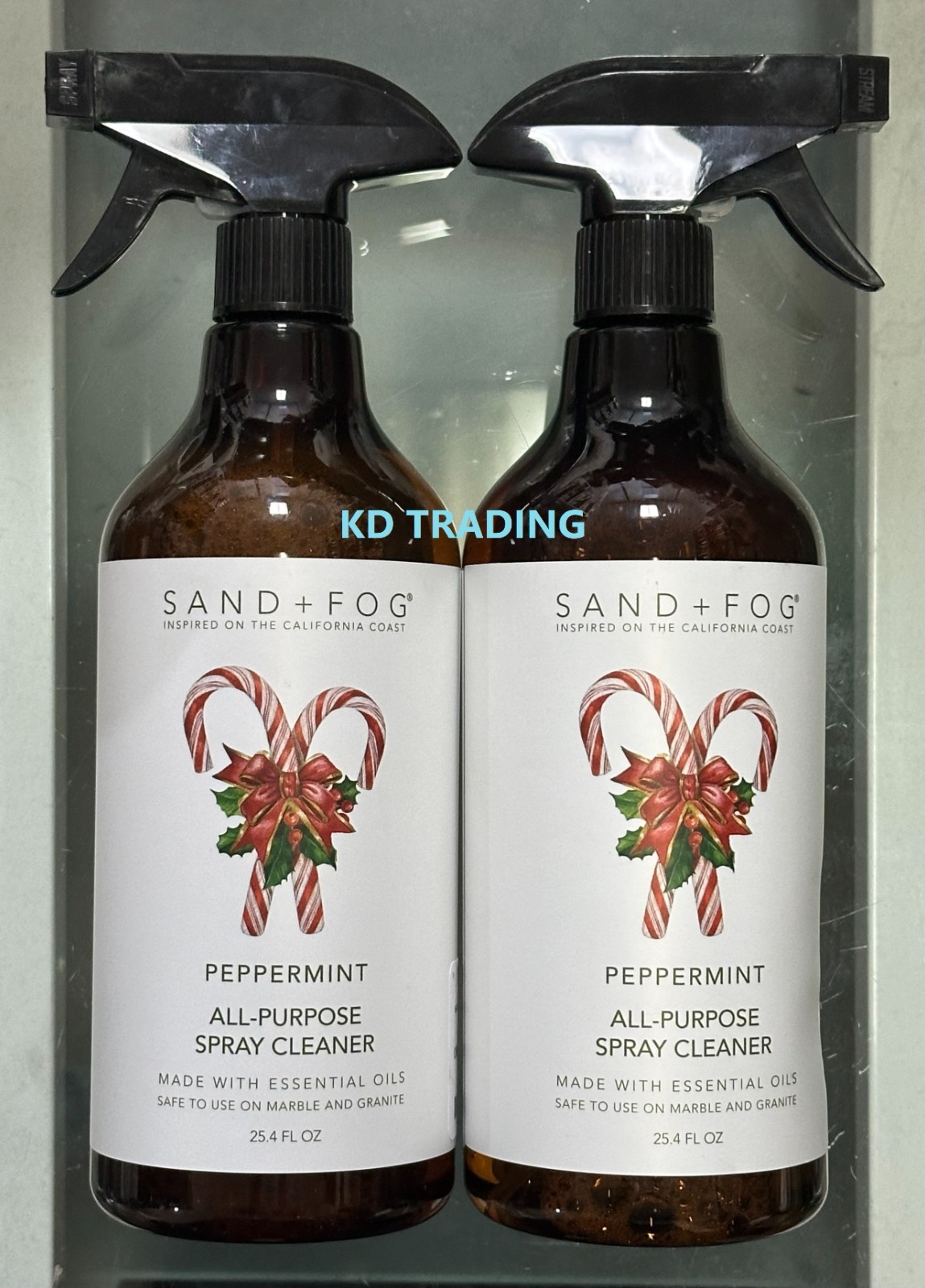 (2-Pack) SAND + FOG™ Plant-Based Kitchen REFRESHER & CLEANER ~ PEPPERMINT