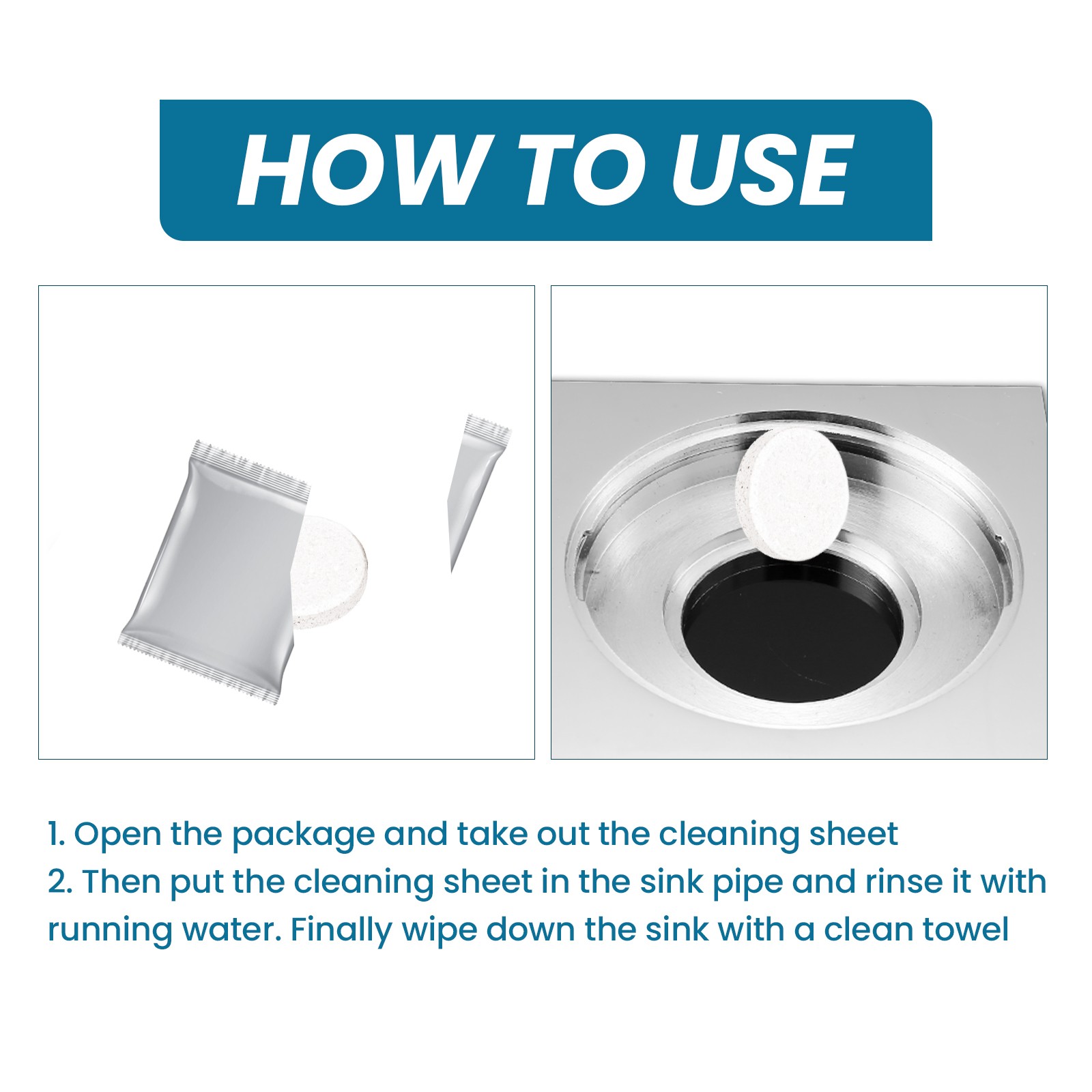 Drain Cleaner Tablets for Kitchen Sink Pipe Cleaning Enzyme Decomposing 24pcs
