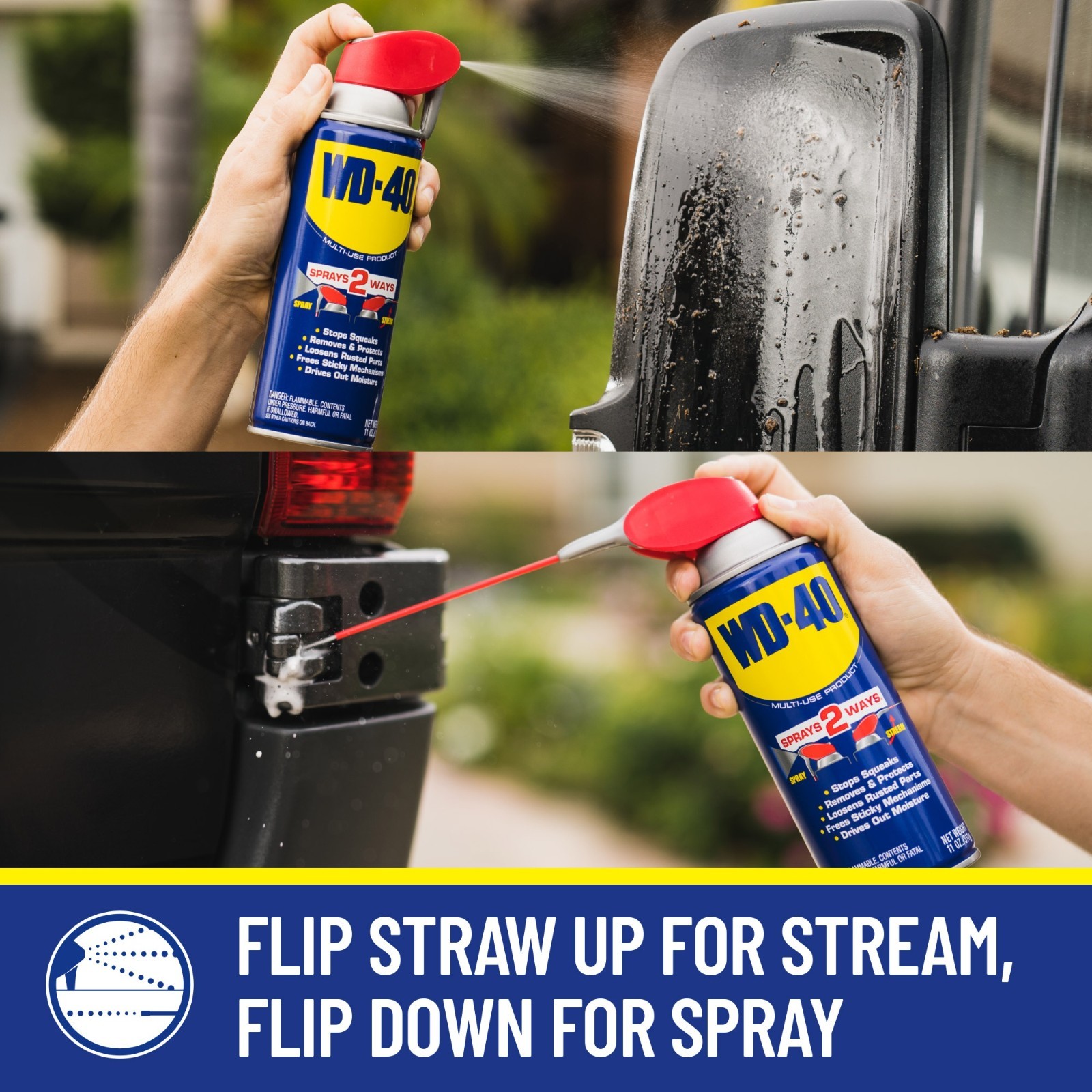 (6 pack) Classic WD-40 Formula, Multi-Purpose Lubricant Spray Smart Straw, 8 oz