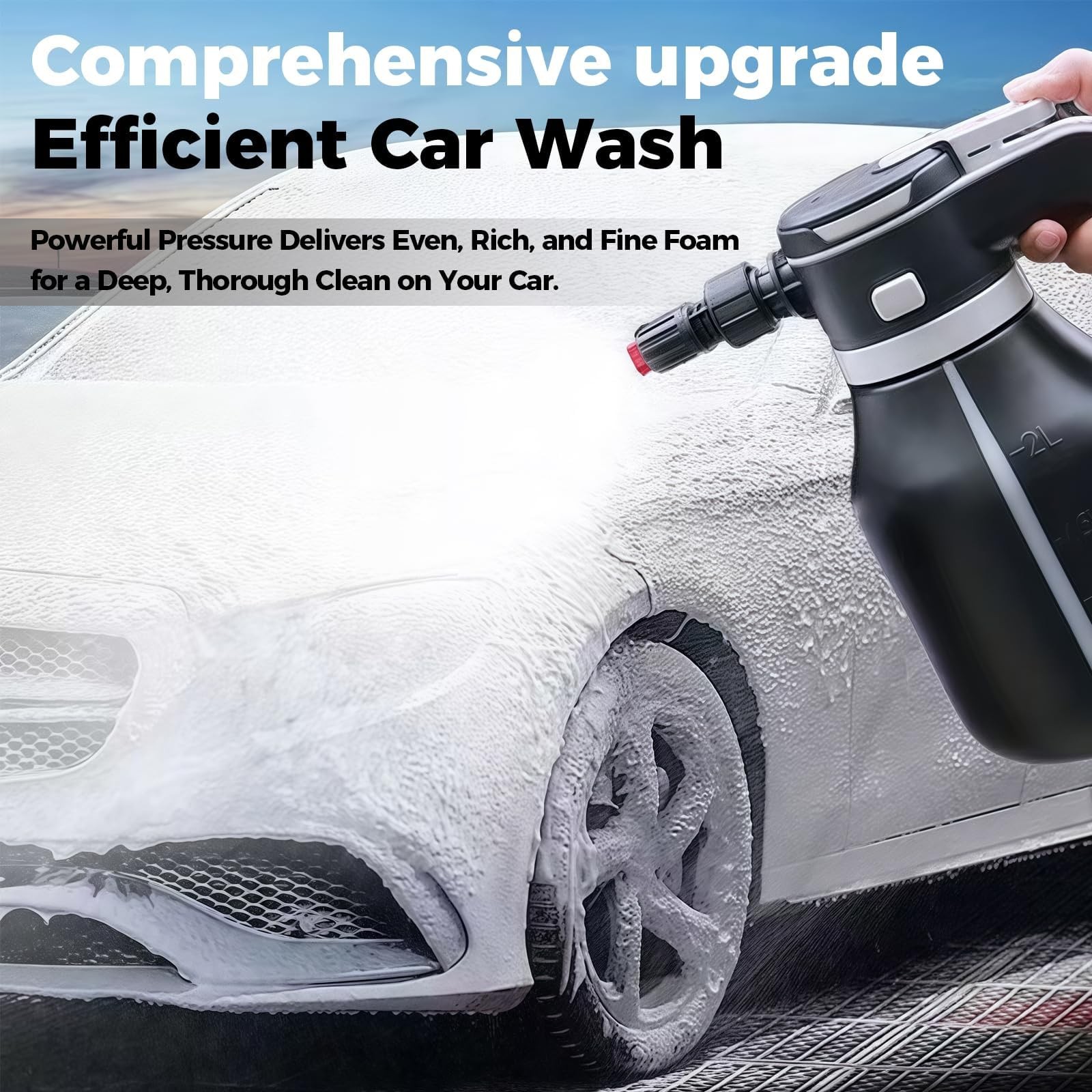 Electric Foam Sprayer,2L Portable Rechargeable Cordless Pressurized Spray Foa…