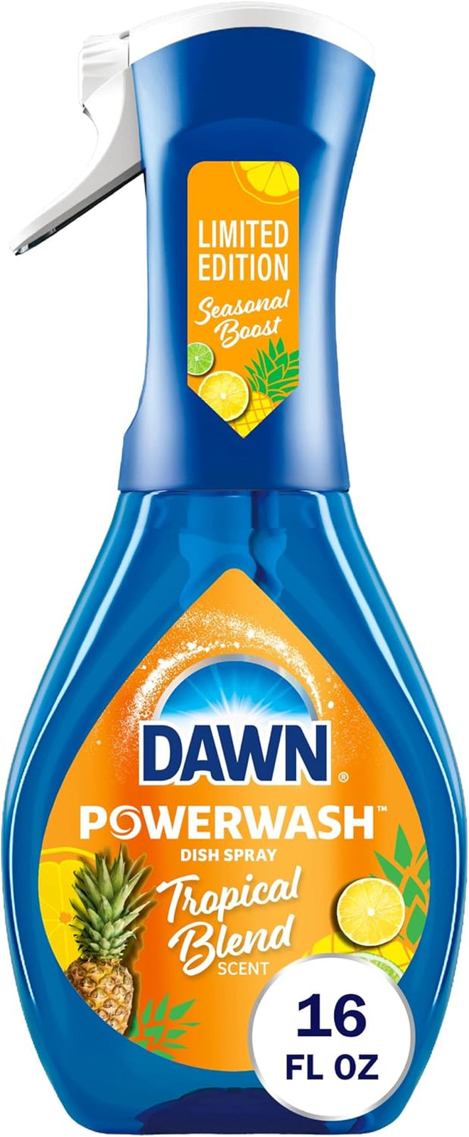 Dawn Dish Soap Spray Tropical Blend Scent, Kitchen Household Essentials, 16 Oz.