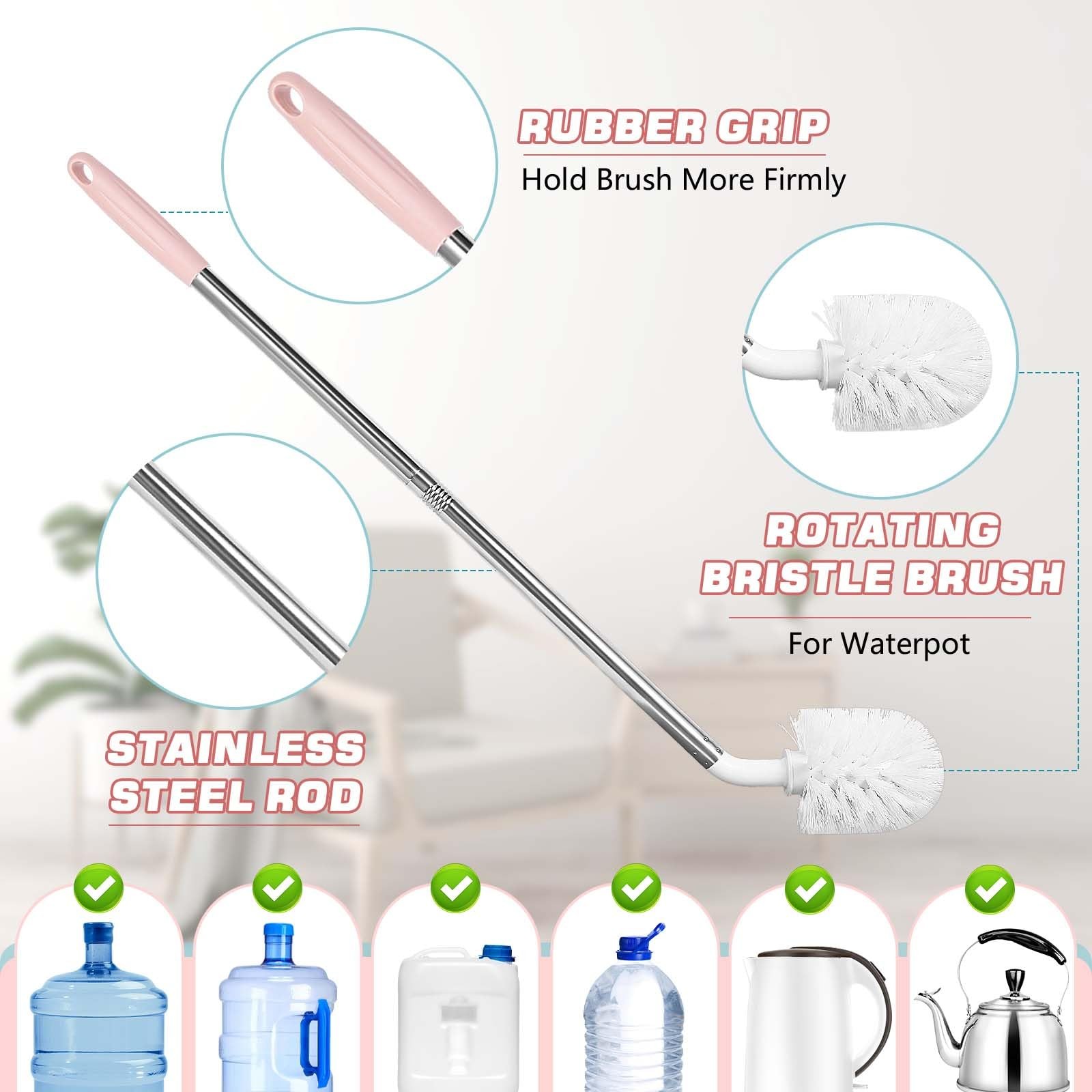 5 Gallon Water jug Cleaning Brush，2 Pack Bucket Brush, Kettle Brush, Cleaning…