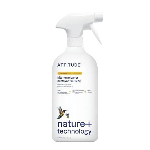 Kitchen Cleaner Spray Citrus Scent Degreaser 27.1 oz Plant Based EWG Vegan
