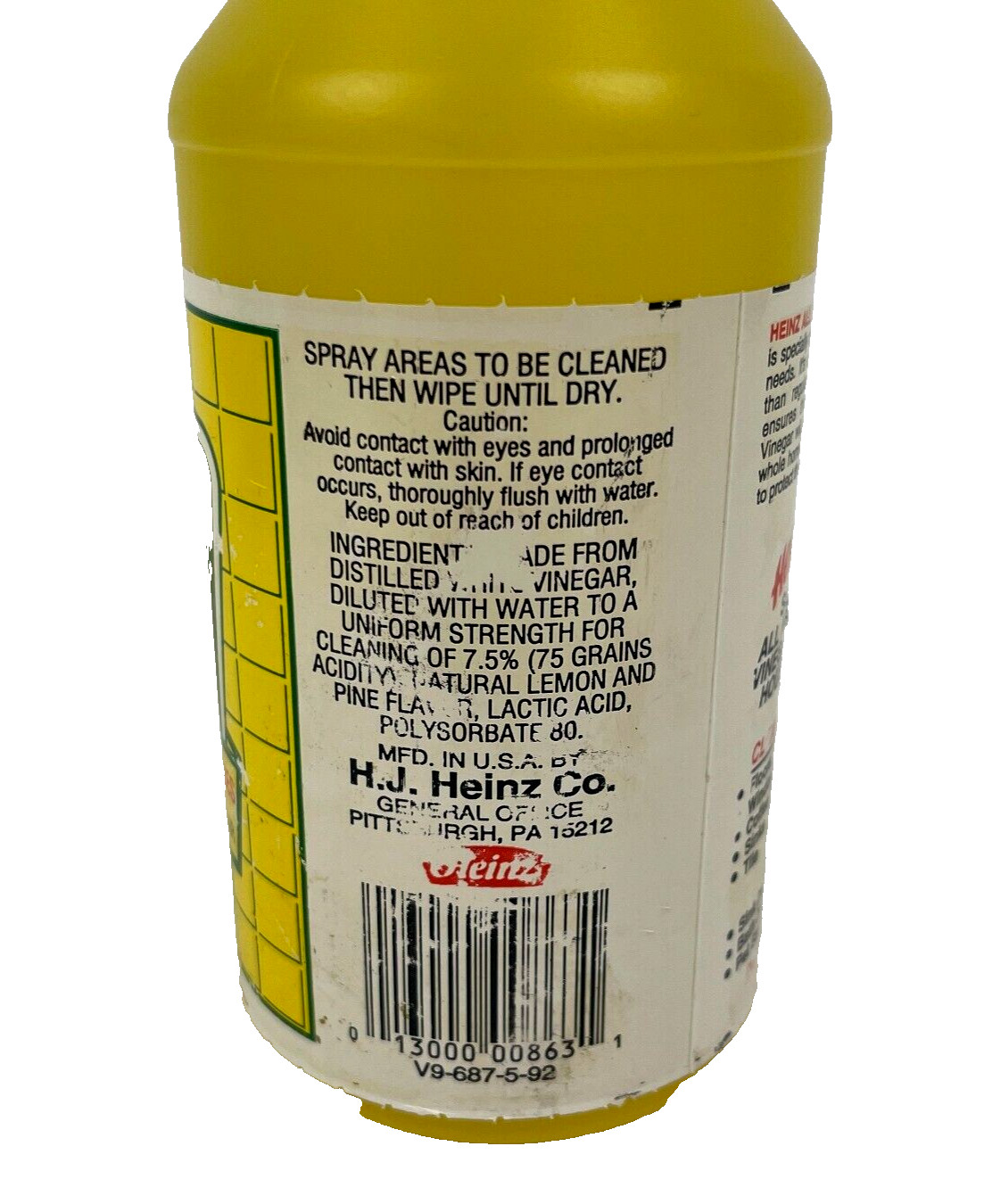 Vintage Heinz All Natural Cleaning Vinegar Spray Discontinued Never Used