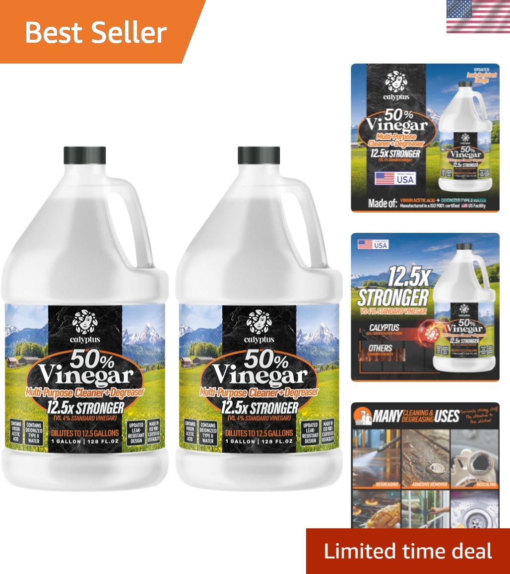 50% Pure Concentrated Vinegar – Maximum 12.5X Power for Ultimate Cleaning
