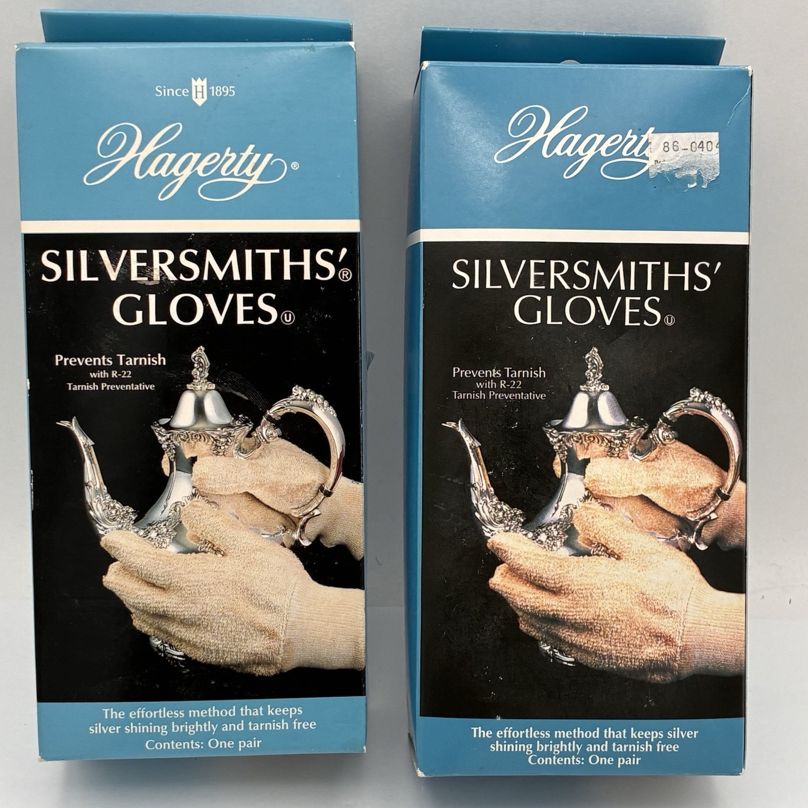 Lot of 2 Hagerty Silversmiths Gloves New In Box Tarnish Preventative Silver Care