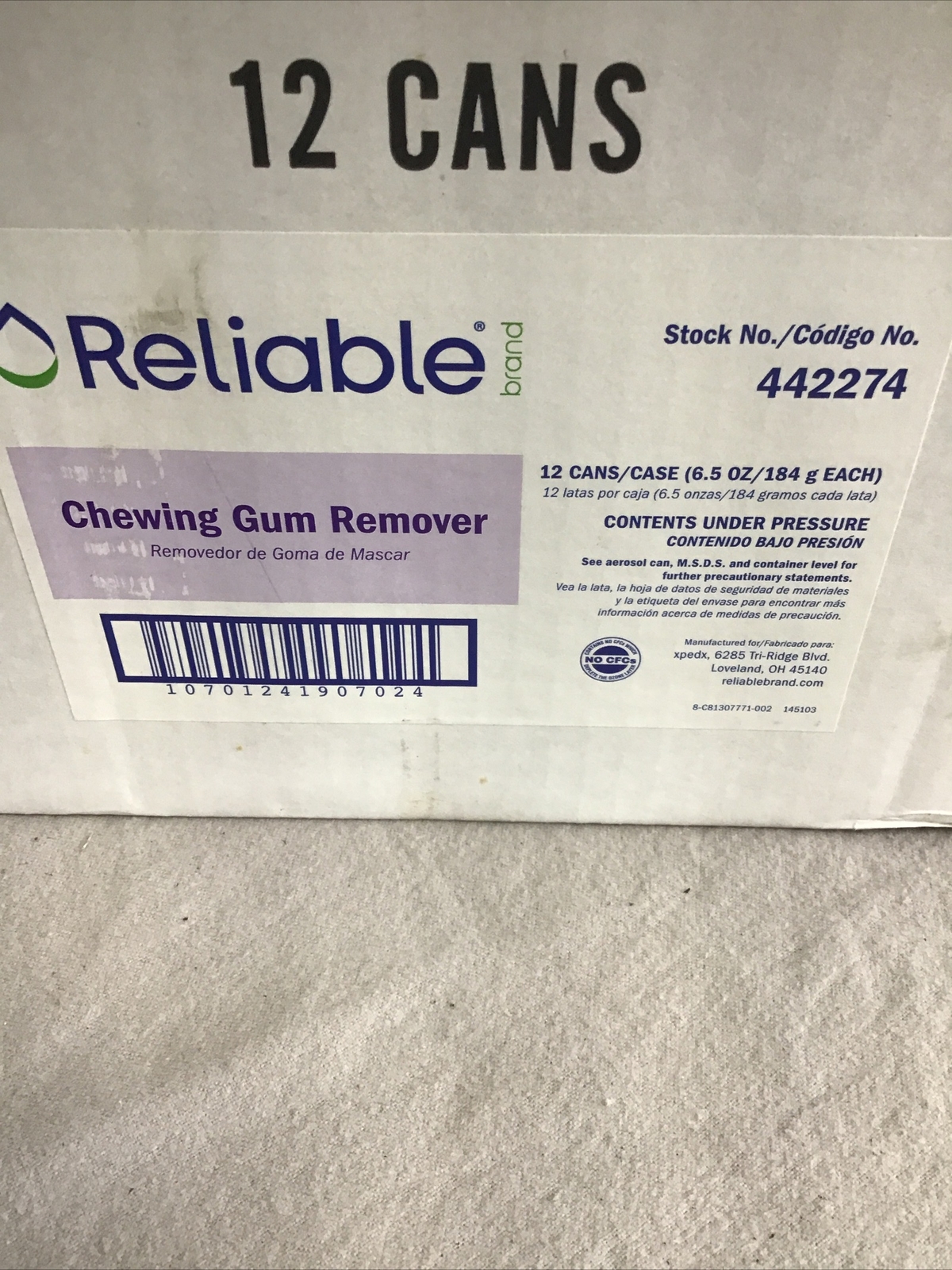 Regency ~ Professional Aerosol Chewing Gum Remover ~ 6.5 oz ~ 442274 WHOLE CASE