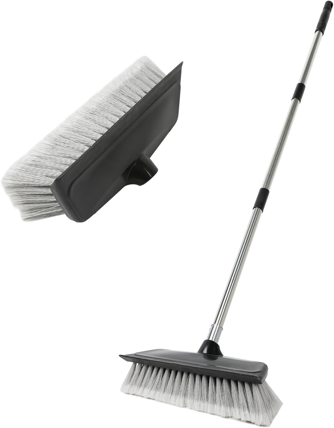 52″ Dip Car Wash Brush with Long Handle for Washing Cleaning House Siding, Solar