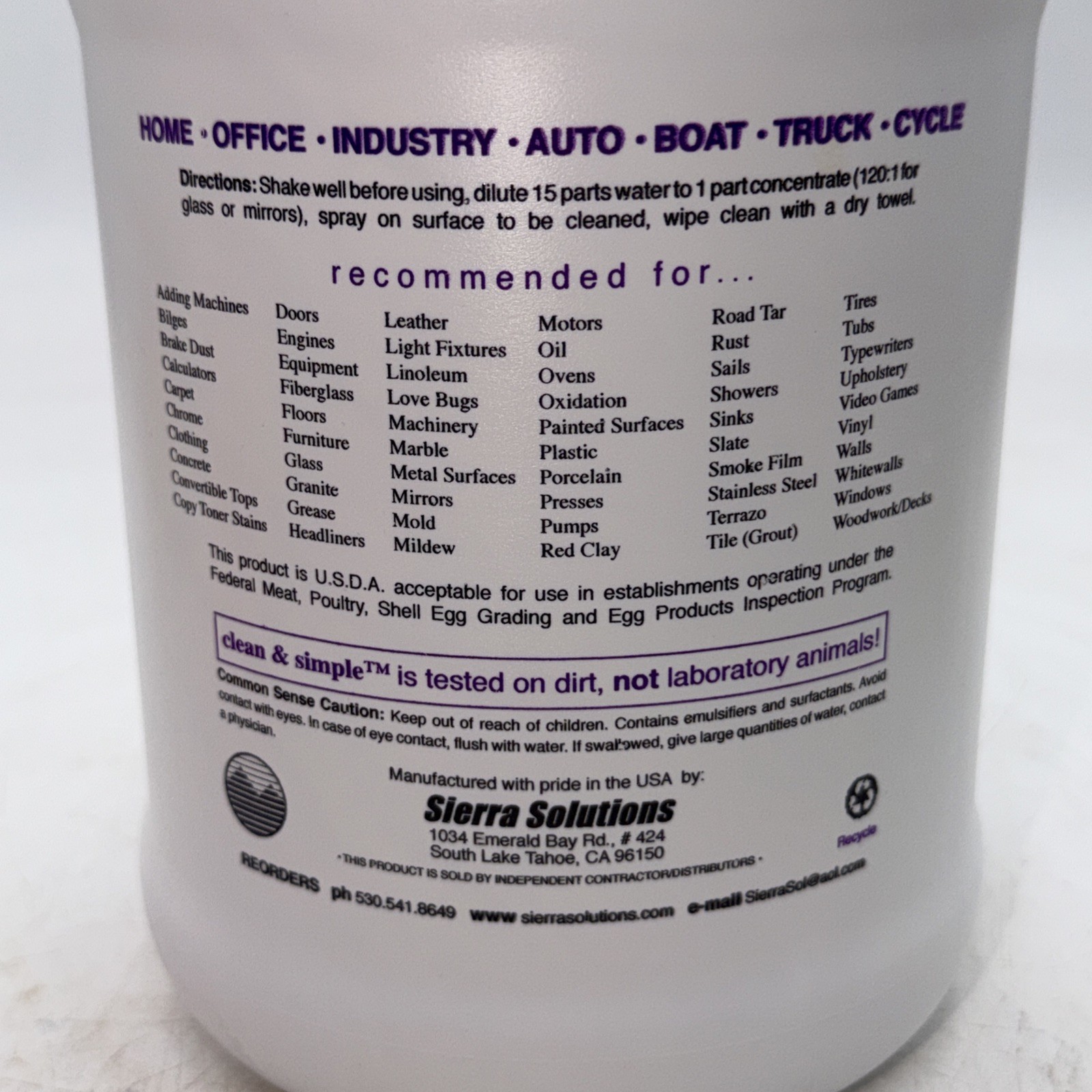 All-Purpose Household Cleaner Clean & Simple™ SUPER CLEANER Concentrate