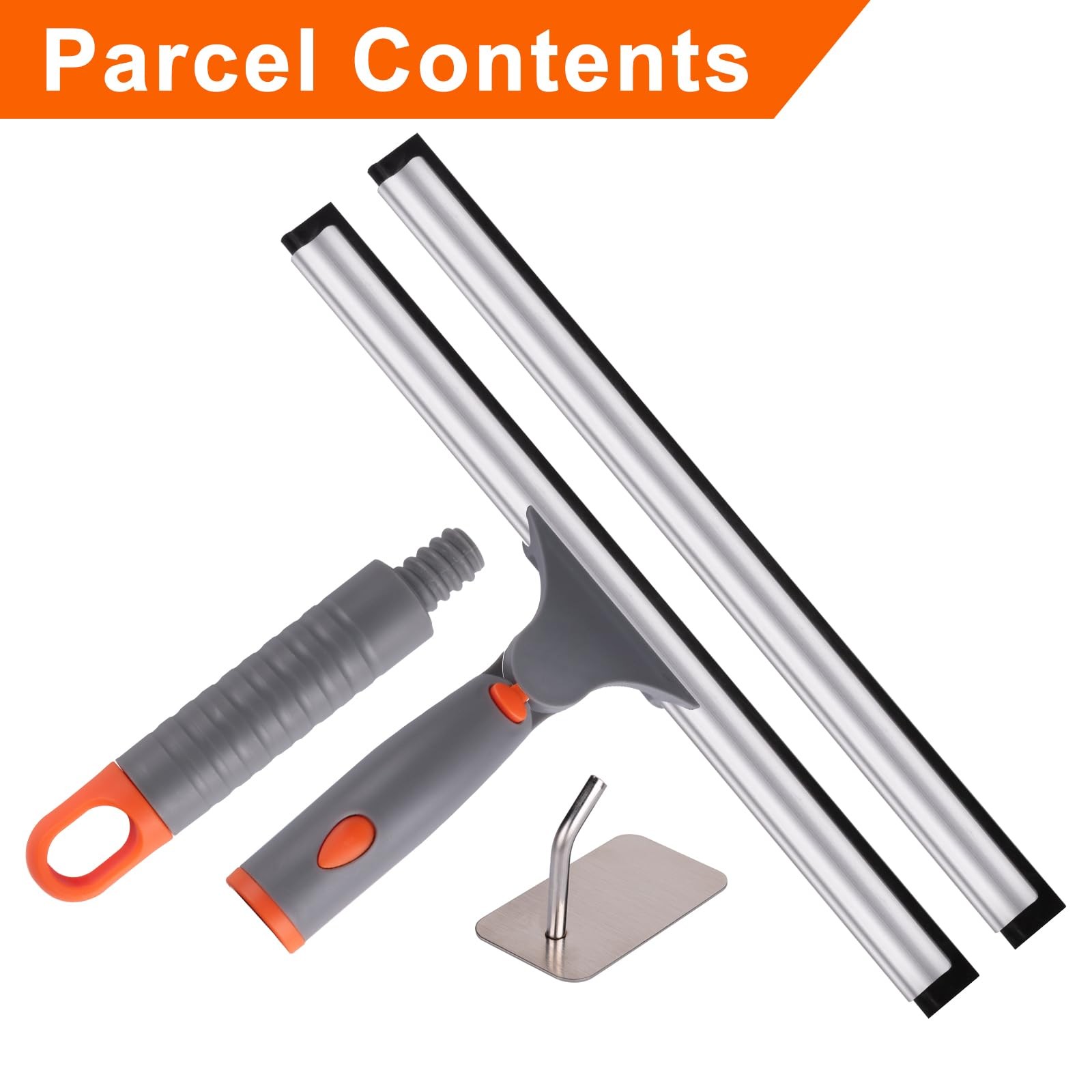 All Purpose 12 inch Shower Squeegee with 2pcs Wiper Blade Window Squeegee Sof…