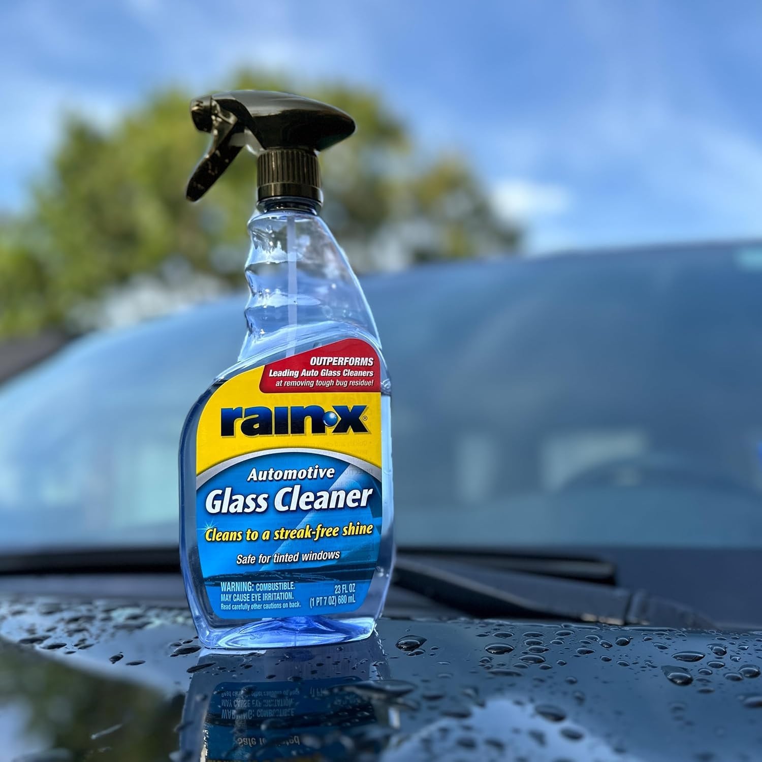 RainX 23 Oz Automotive Glass Cleaner Concentrated Streak-Free Interior Exterior