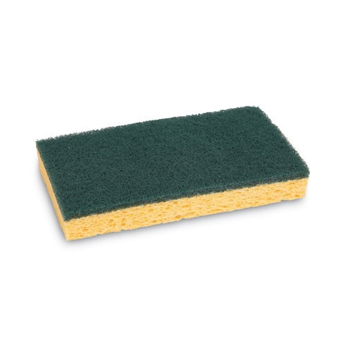 Boardwalk BWK174 Medium-Duty Scrubbing Sponge, Y/G 0.75″ Thick, 3.6×6.1 , 20/CT