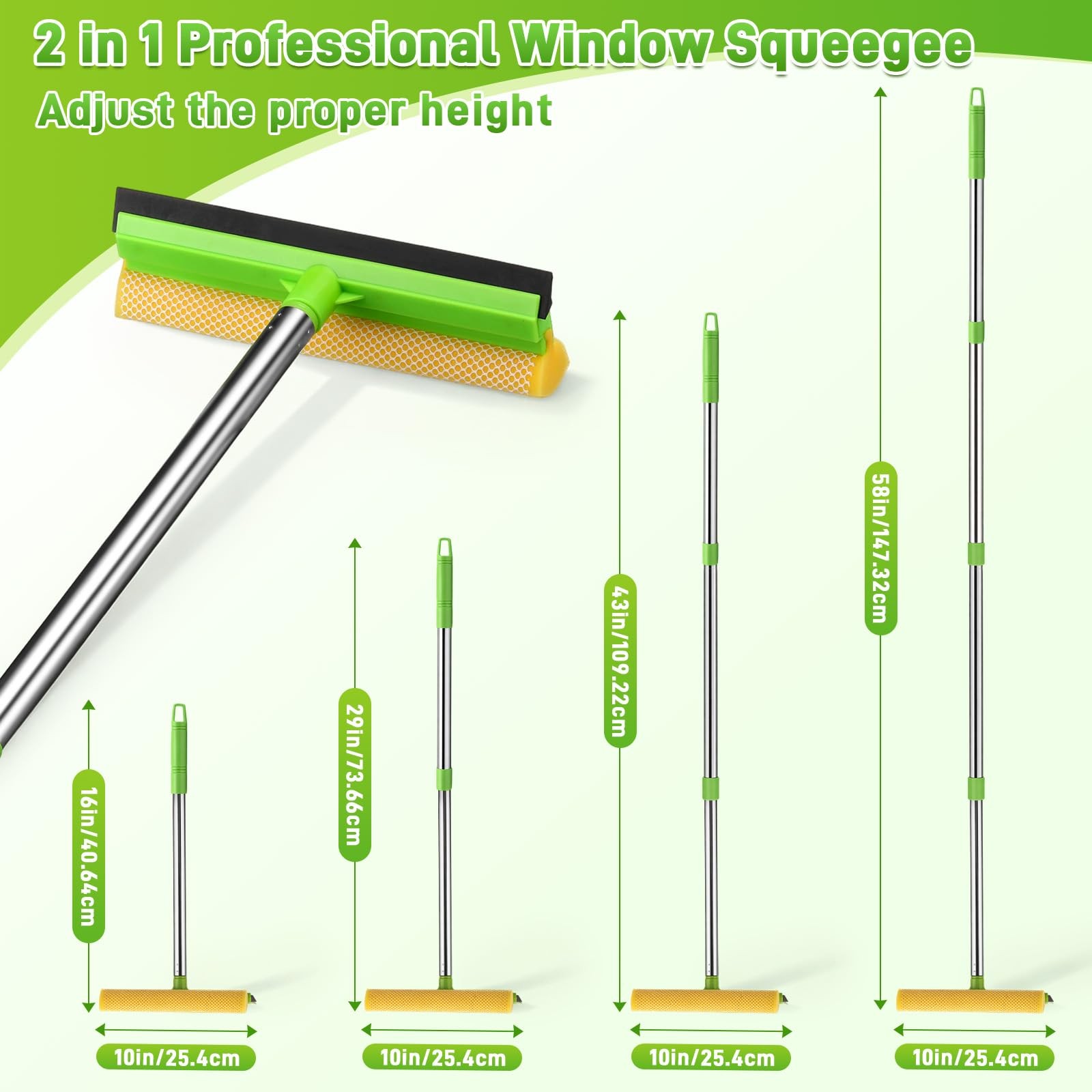 7 Pcs Windshield Car Squeegee and Collapsible Washing Bucket Combo Set 2 in 1…