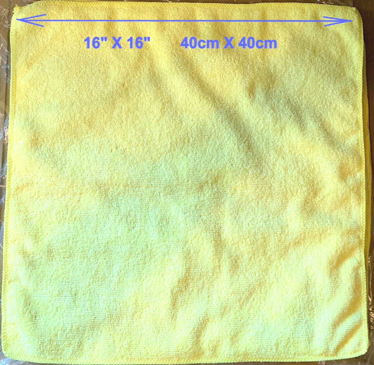 5 YELLOW MICROFIBER CLEANING WASH CLOTH TOWEL RAG 16″x16″ : KITCHEN BATH BAR CAR