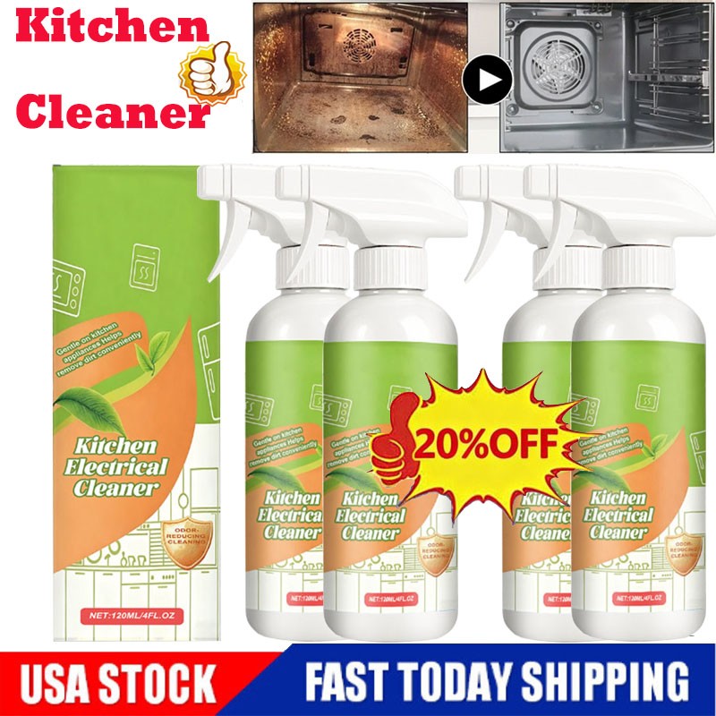 120ML Electrolyzed Ion Kitchen Cleaner Spray, Cleanse Kitchen Appliance Cleaner