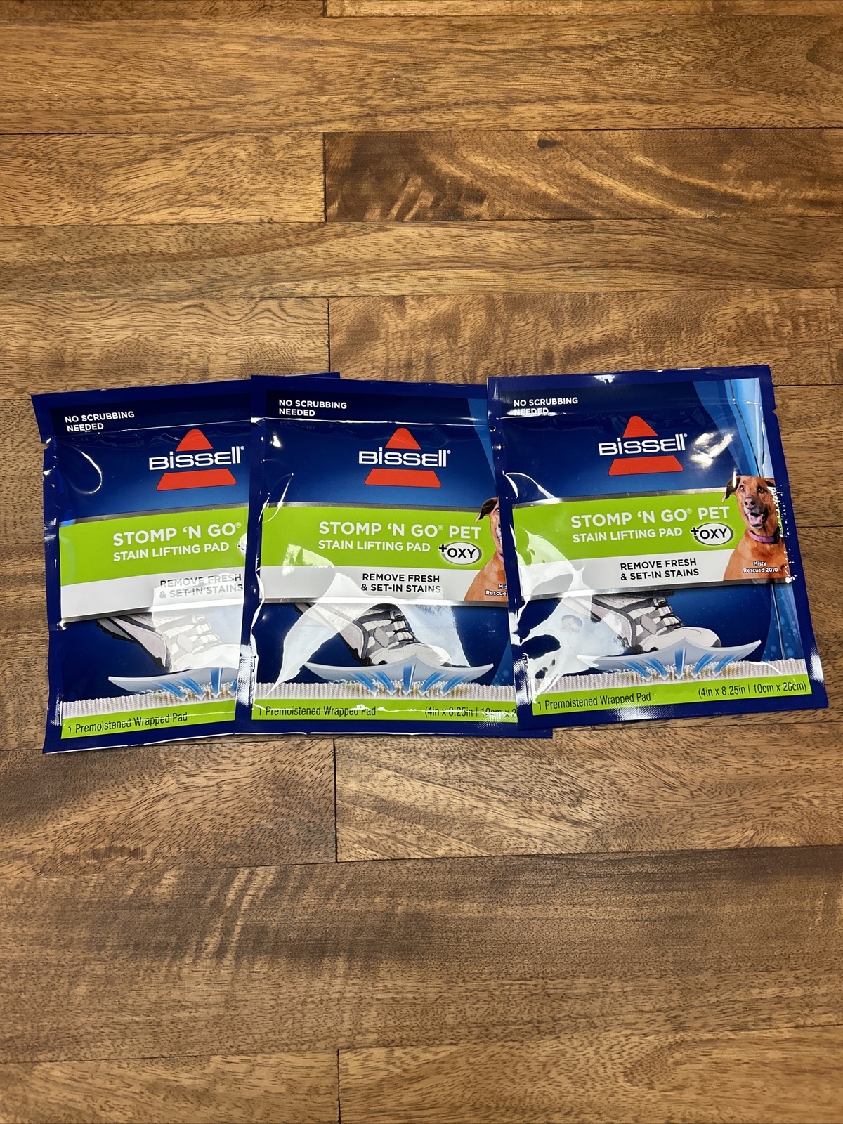 Bissell Stomp N Go Pet Stain Lifting Pads Oxy 3 Packs Brand New Sealed