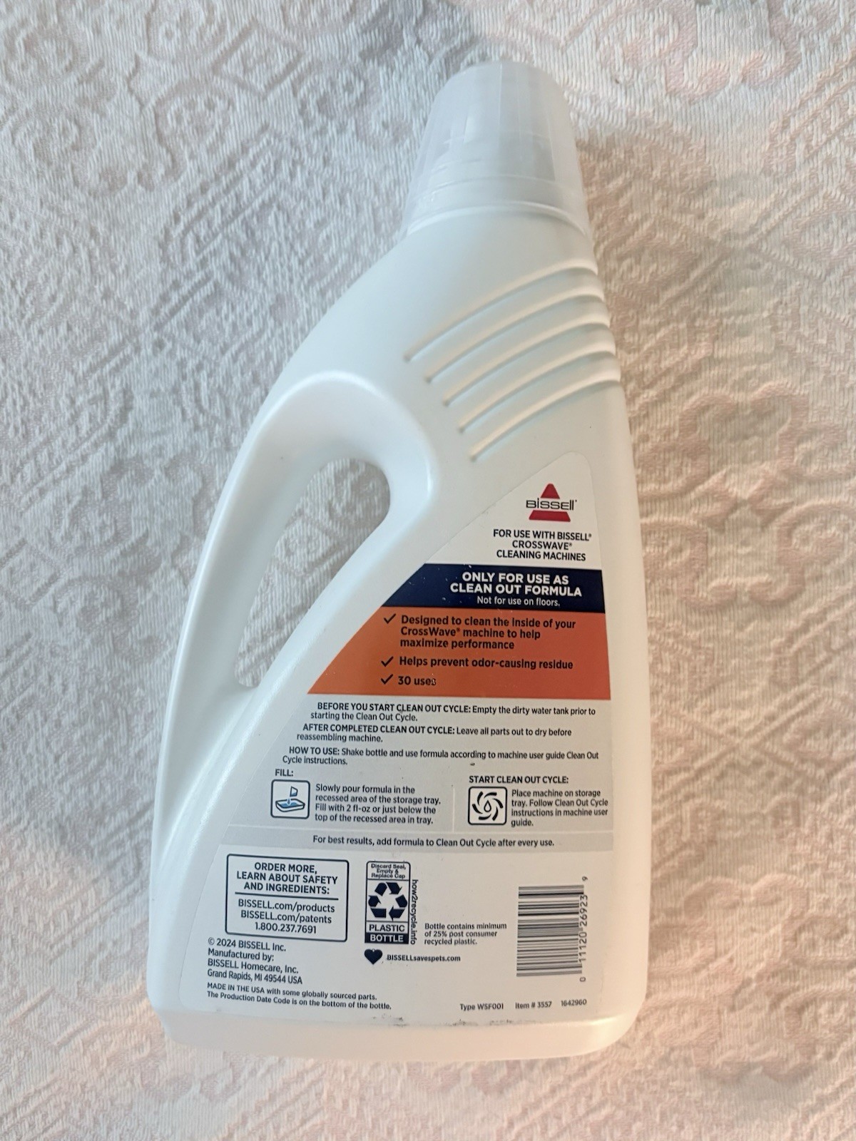 BISSELL FreshStart CrossWave Machine Clean Out Cycle Formula | Citrus, 60 fl oz