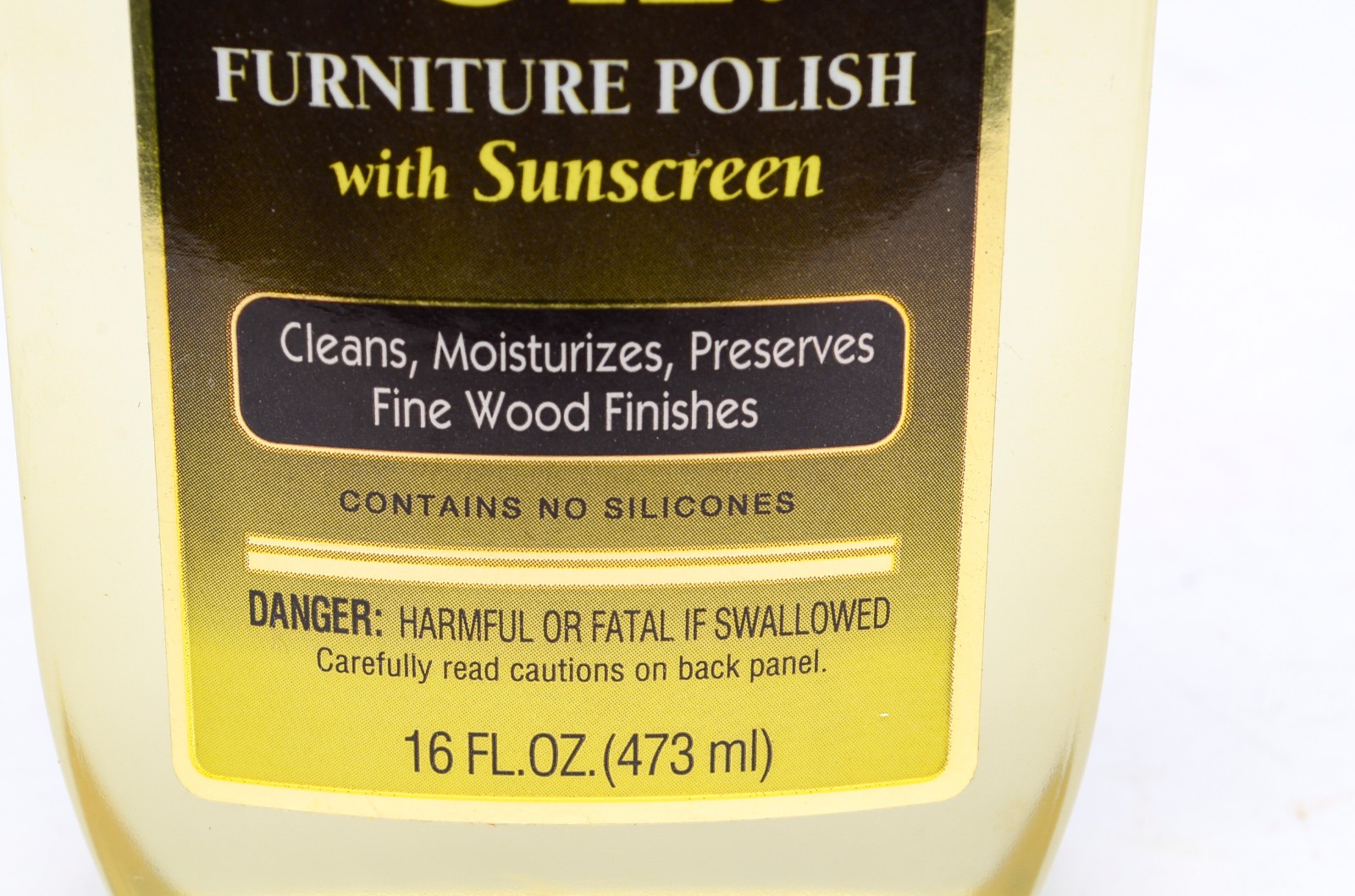 Weiman Lemon Oil Furniture Polish 16oz ~70% Full Wood Care UV Protection