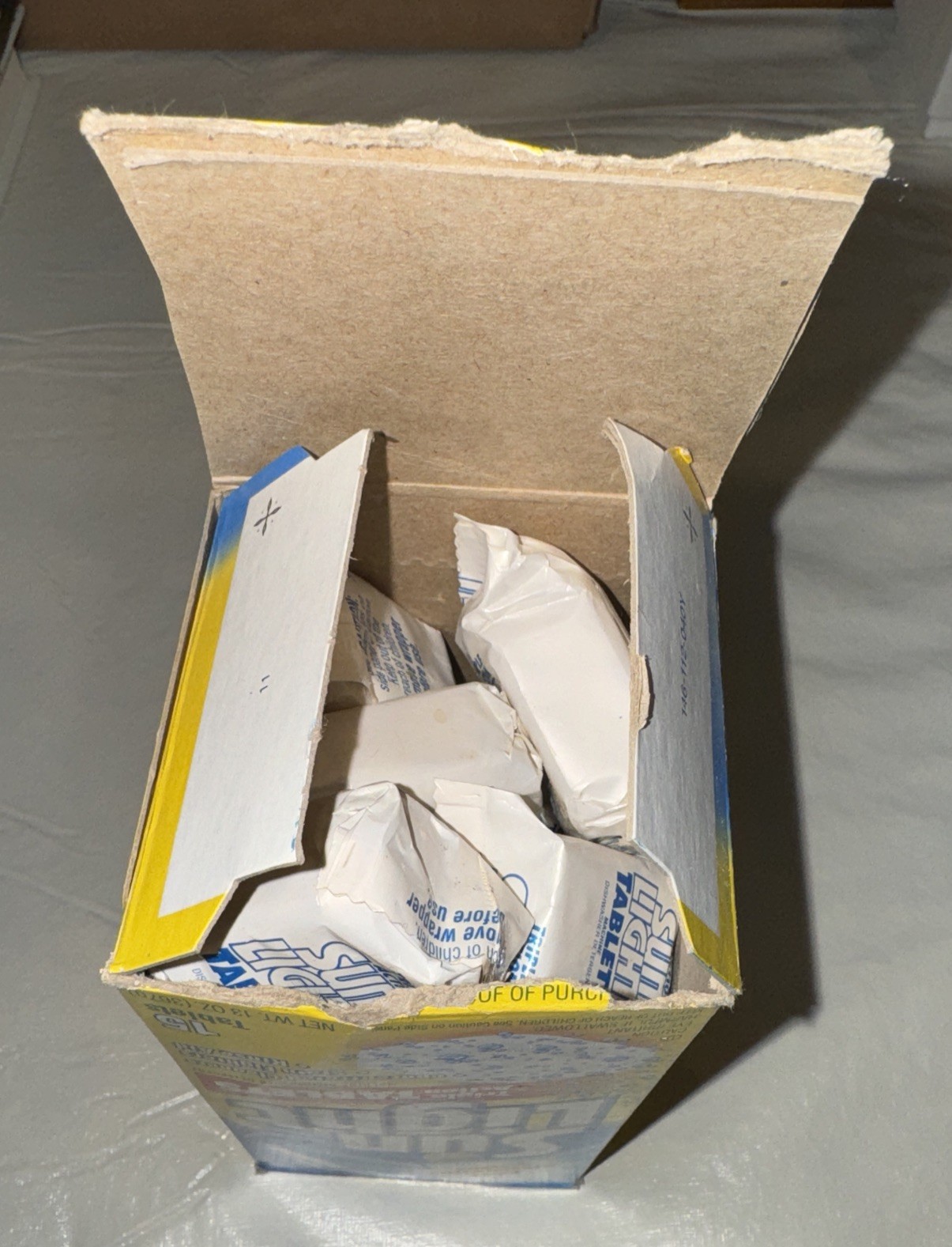 Vintage 90’s era New 1998 Sunlight Dishwasher Tablets 15pc Discontinued 13 oz