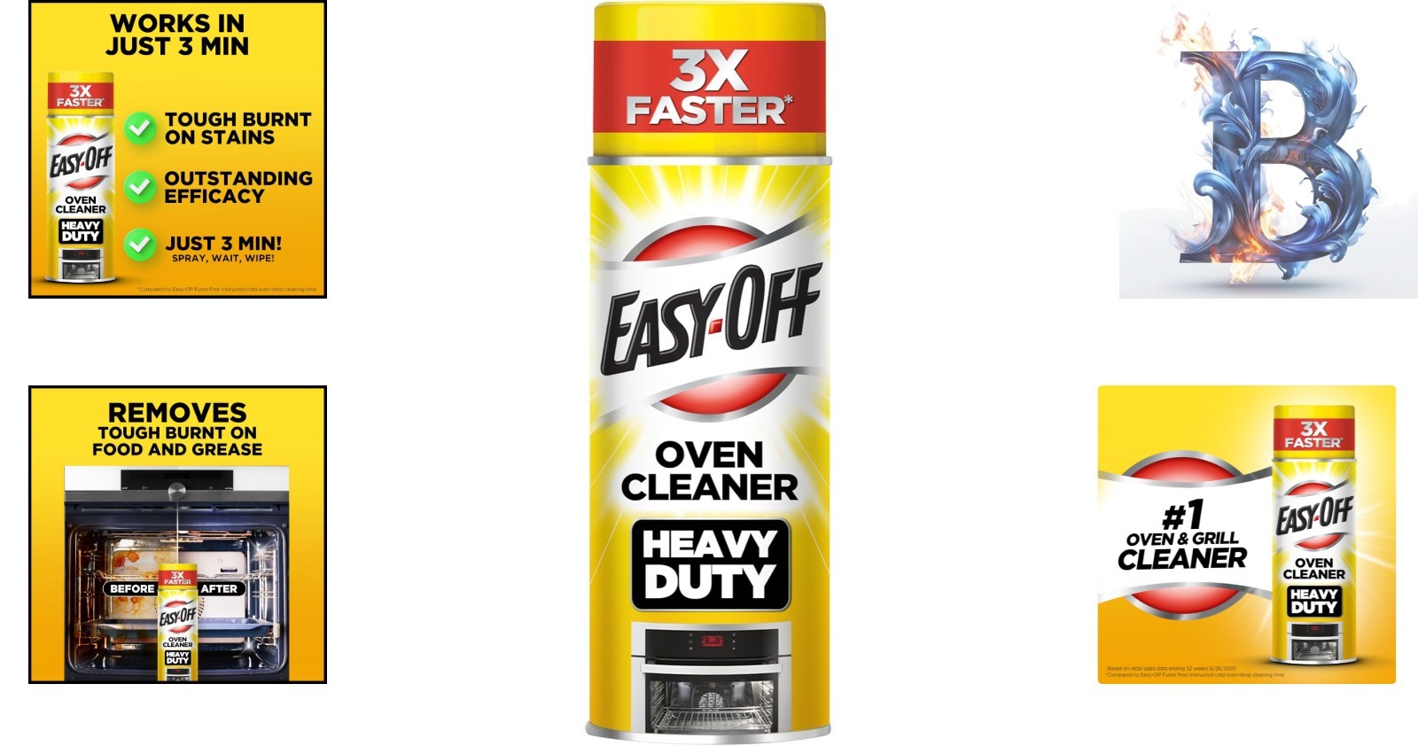 14.5oz Heavy Duty Oven Cleaner – Deep Clean Tough Grease in 3 Minutes
