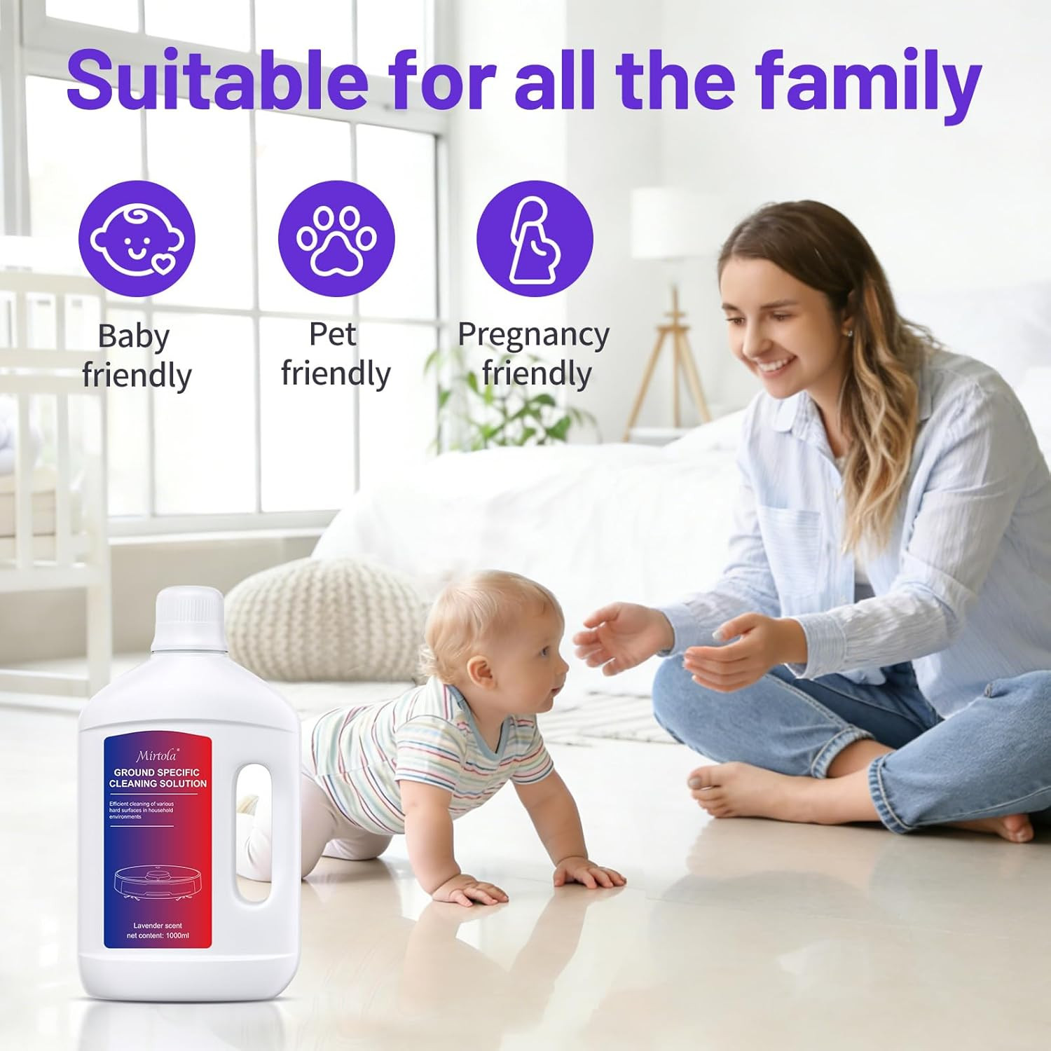 Multi-Surface Floor Cleaning Solution Compatible with Dreame Cleaning Solution,