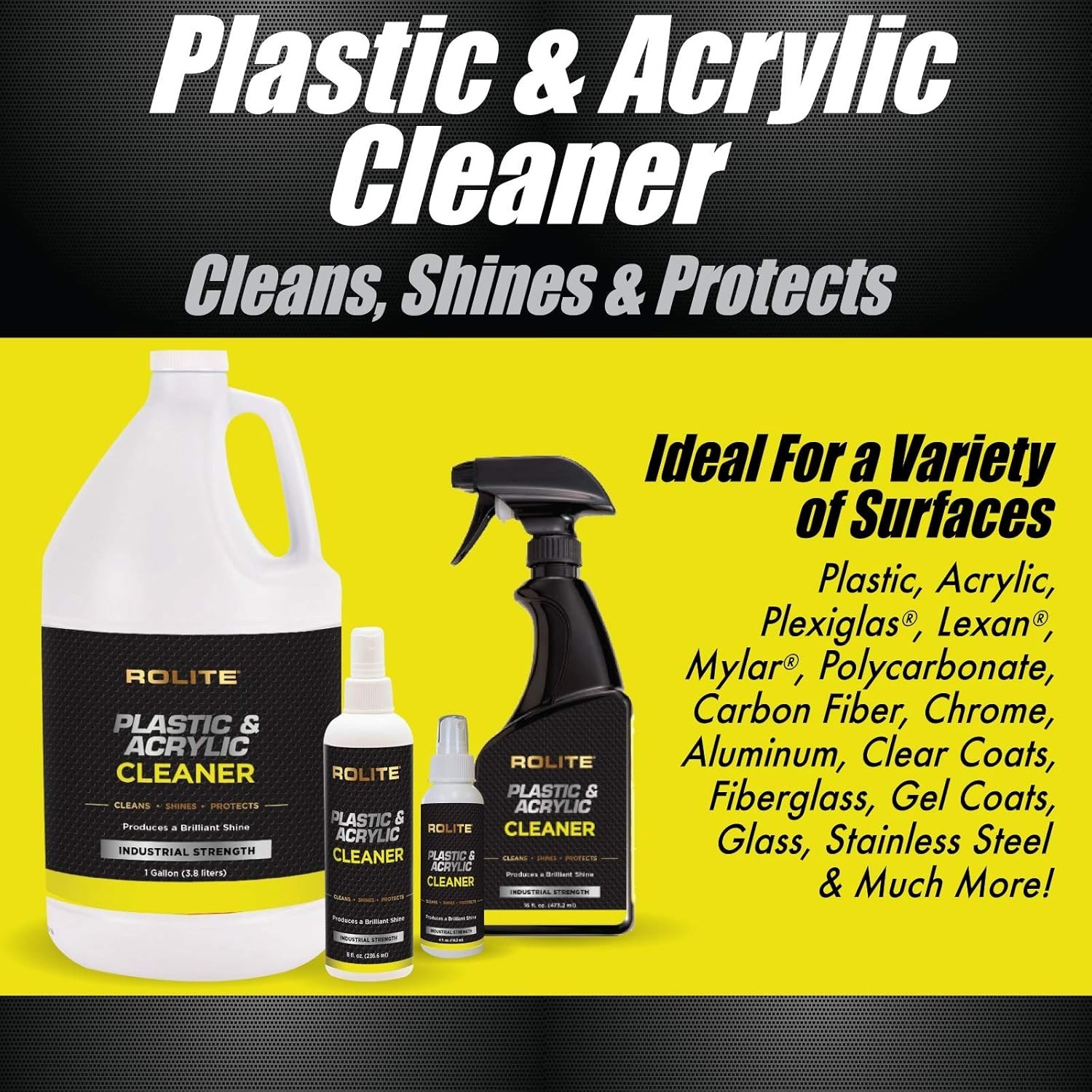 High Shine Protectant & Polish – 4 oz Streak-Free Cleaner for Autos & Windows