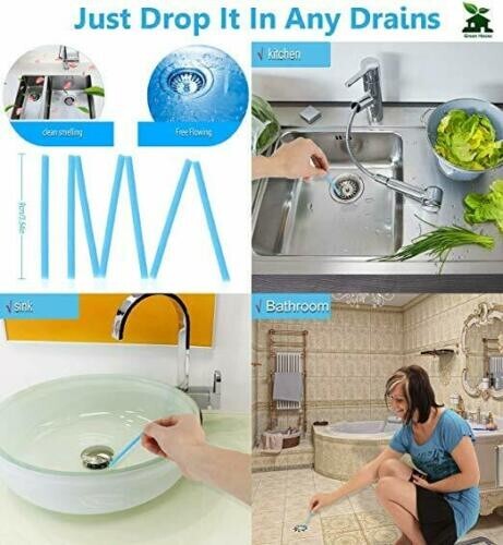 12X Deodorizer Sticks Sani Keeps Drains & Pipes Clean & Odor Free Biodegradable
