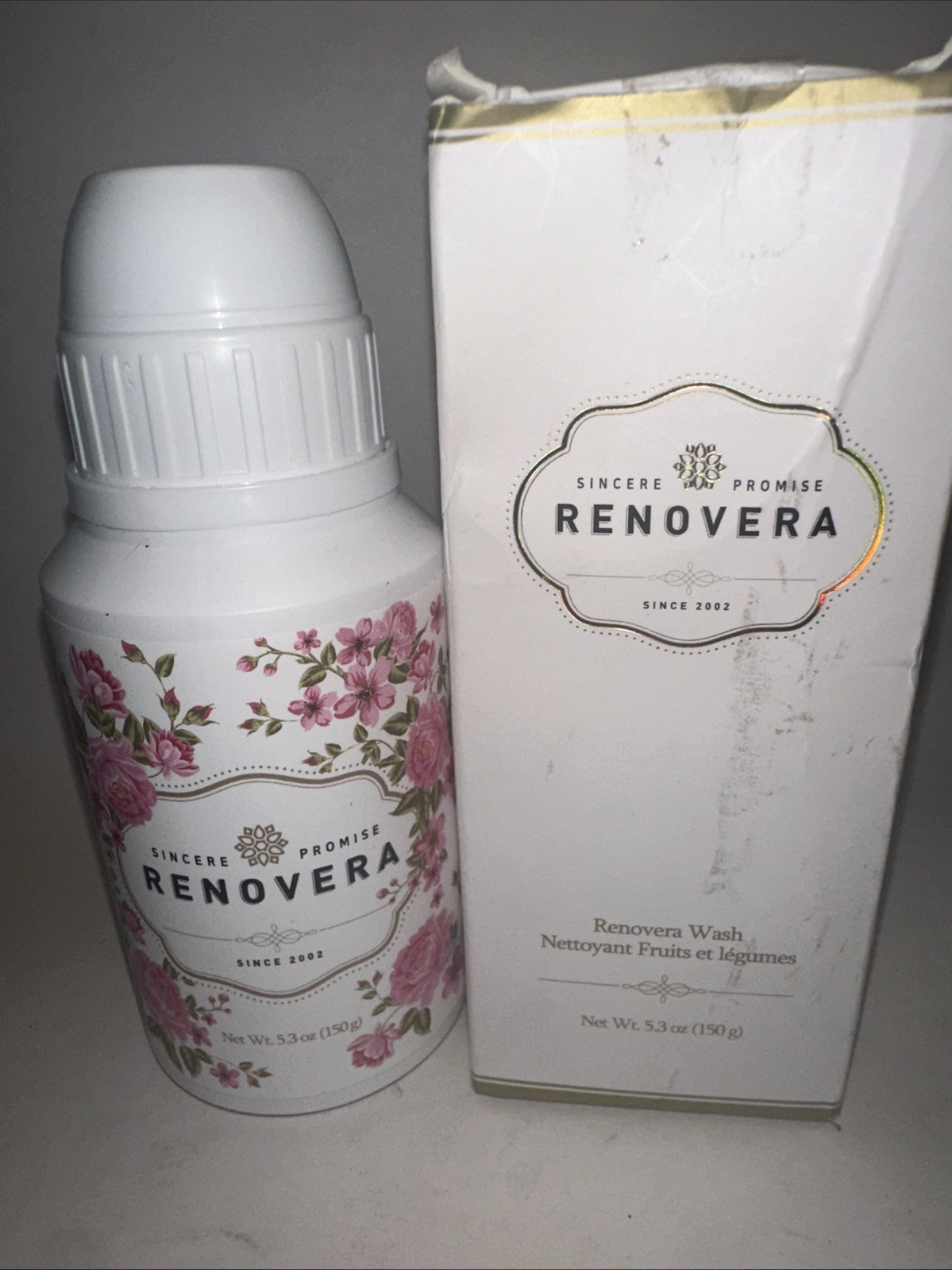 Renovera Fruit & Vegetable Wash Bottle 150g / 5.3 Fl oz New In box