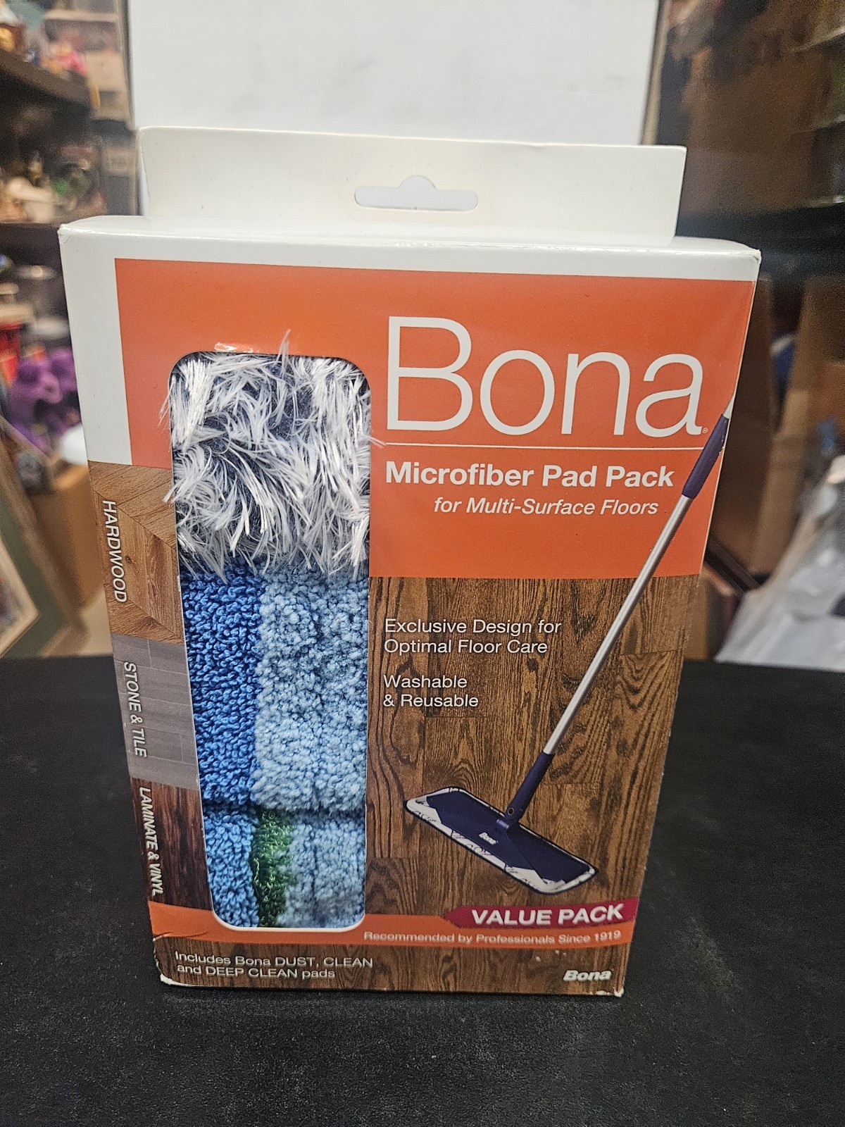 Bona AX0003496 Wet Microfiber Mop Pad 4 W x 15 L in. Open Box