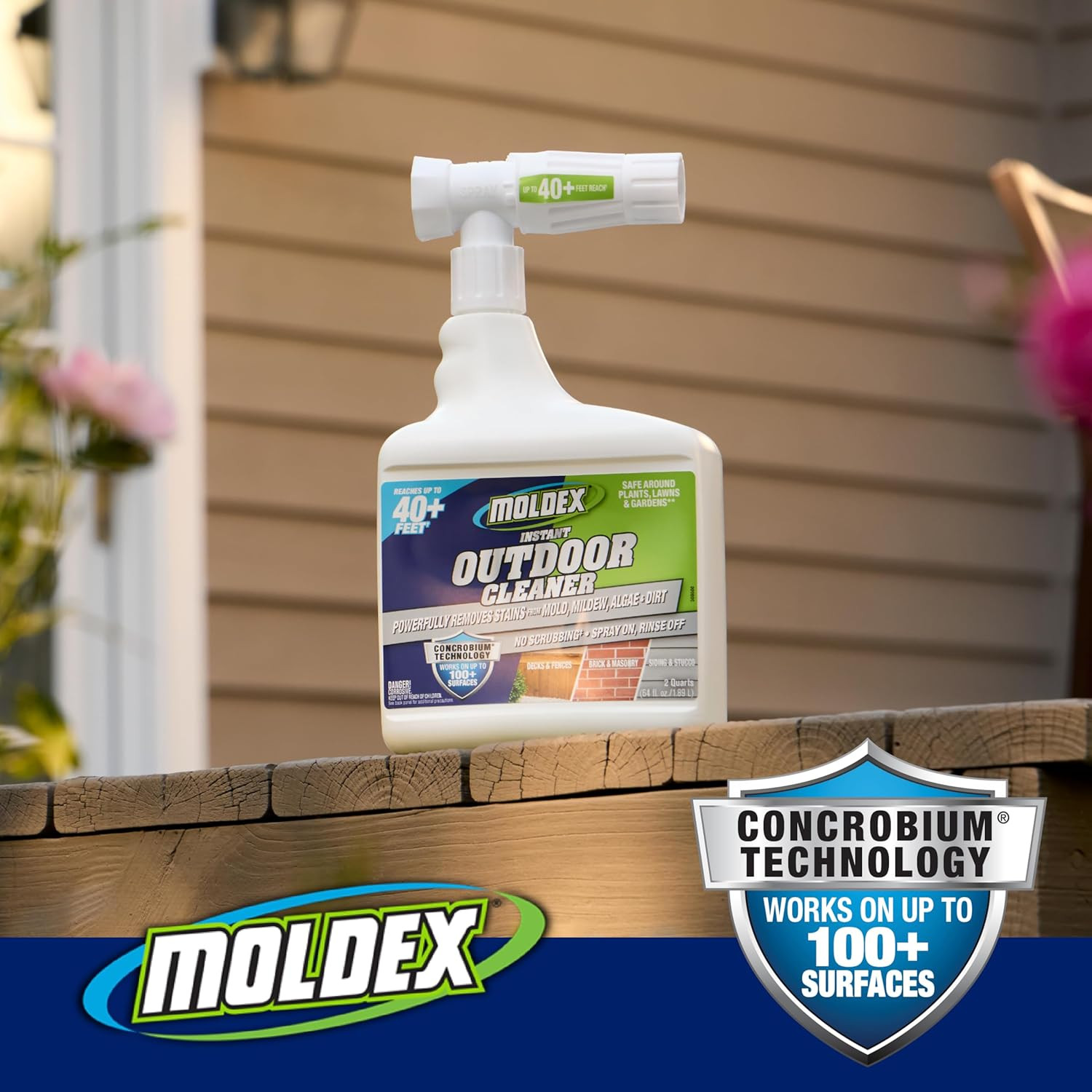 ® Instant Outdoor Cleaner with Bleach Combo Pack, 1 Gallon Refill + 64 Oz Hose E
