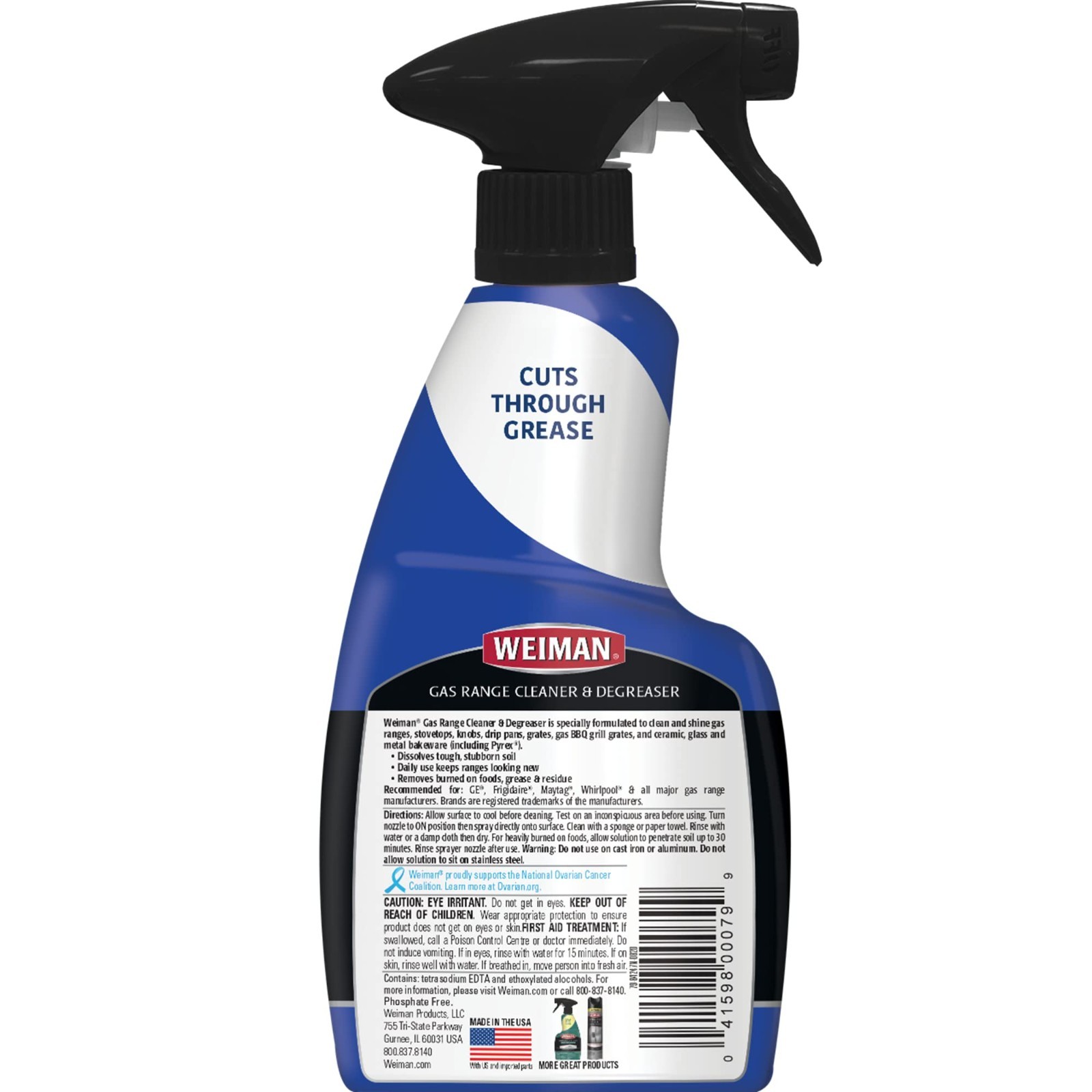 Heavy Duty Gas Range & Stove Top Cleaner Degreaser – 2 Pack, 24oz + Microfiber T