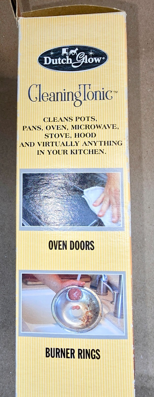 Dutch Glow Cleaning Tonic Kitchen Kit 8 oz Concentrate & Spray Bottle & Scrubber