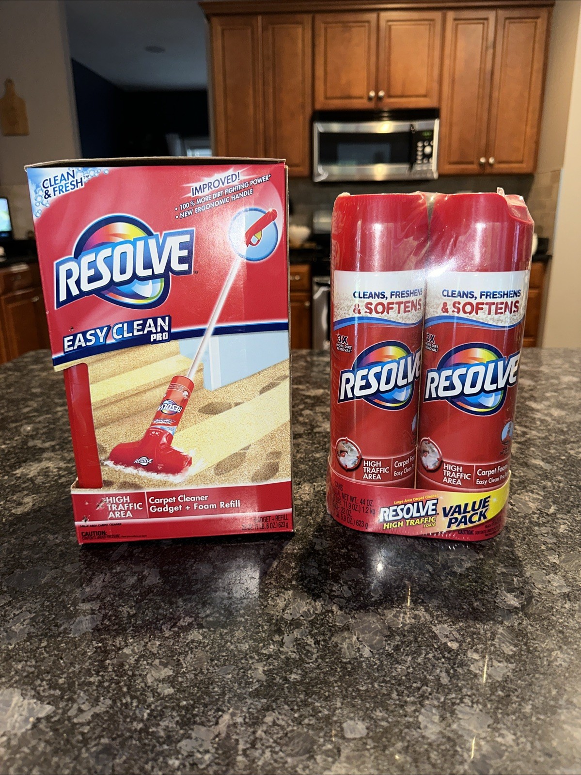 Resolve Easy Clean Pro High Traffic Area Carpet Cleaner BONUS X2 Foam Refill NEW