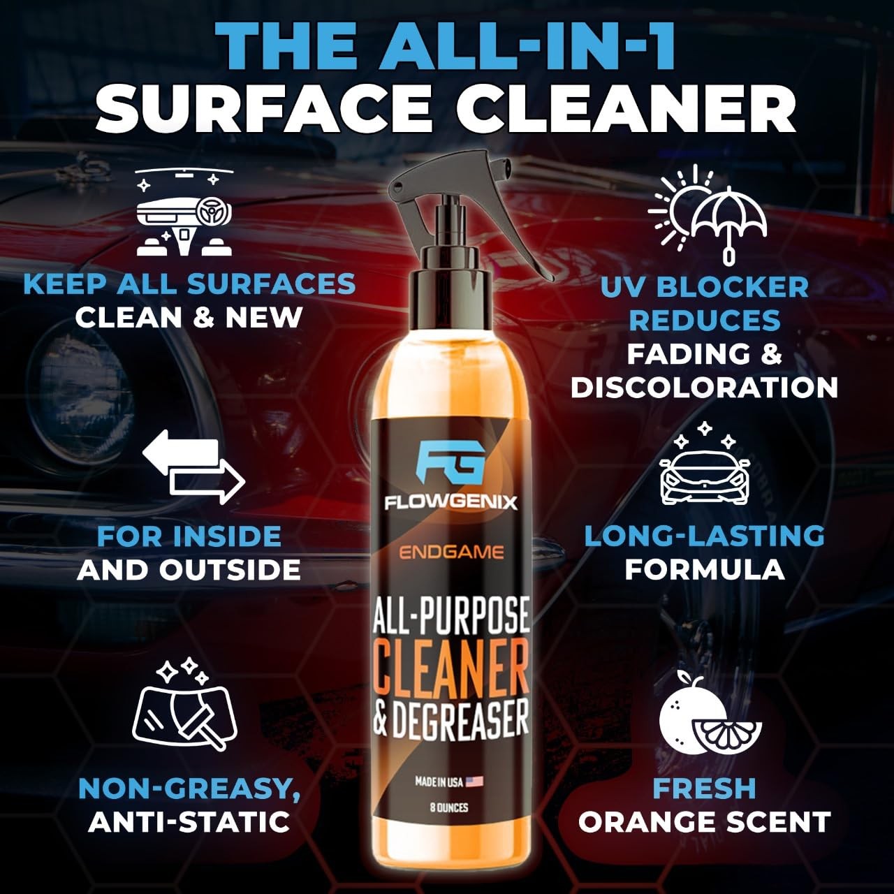 All Purpose Cleaner for Car Detailing (16oz) – Car Interior Cleaner for Dashb…
