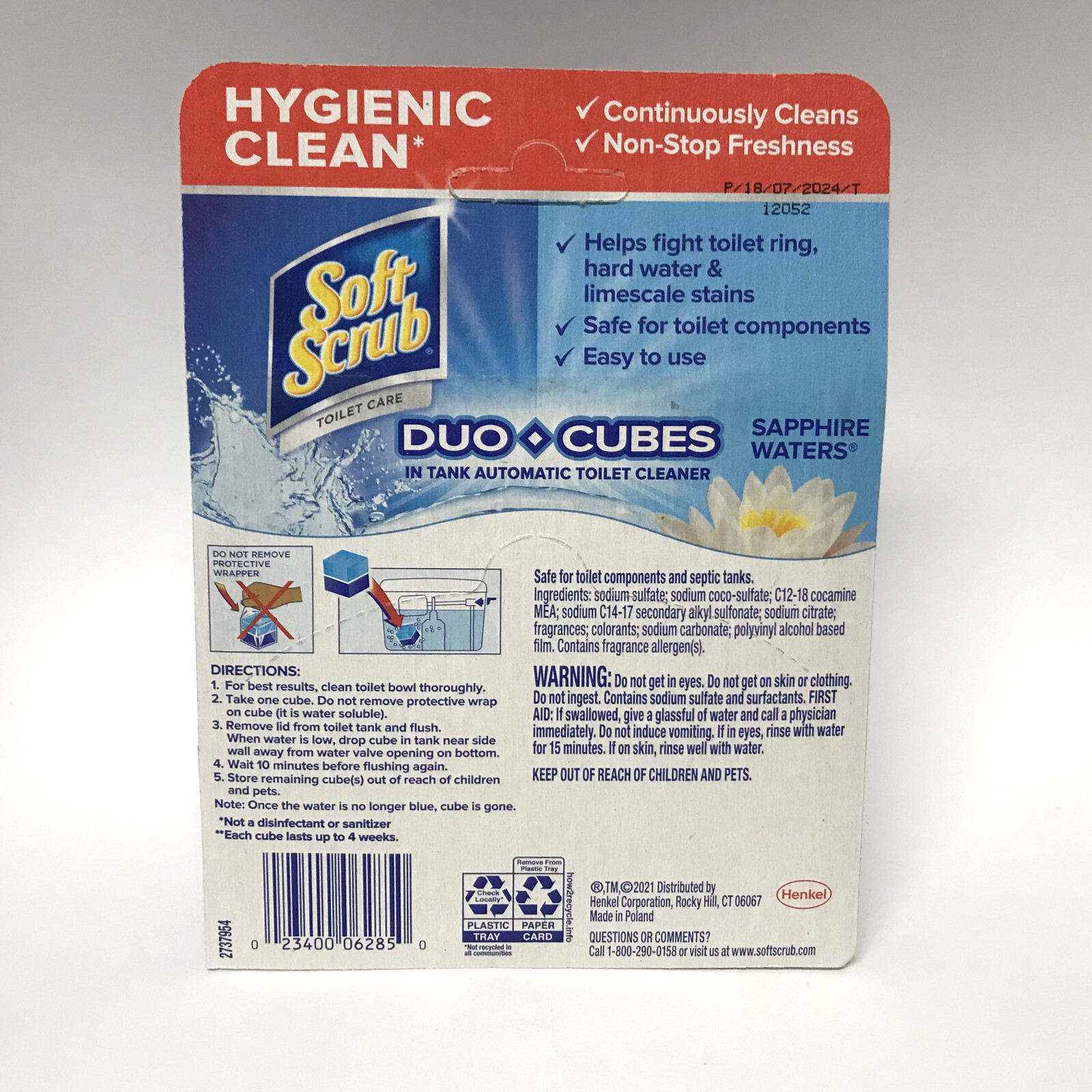 Soft Scrub DUO-CUBES In-Tank Automatic Toilet Cleaner, Sapphire Waters | SEALED