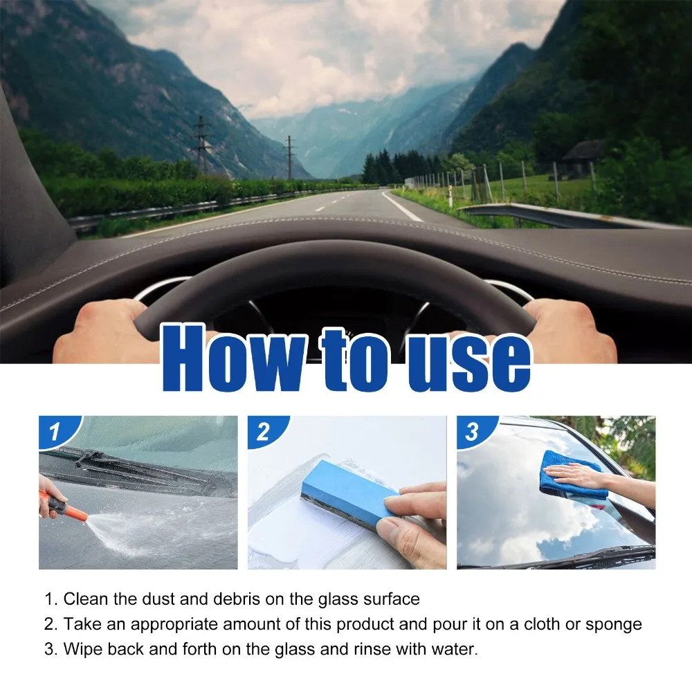 Car Windshield Oil Film Remover 120ml Glass Cleaner Anti Fog Rain Repellent